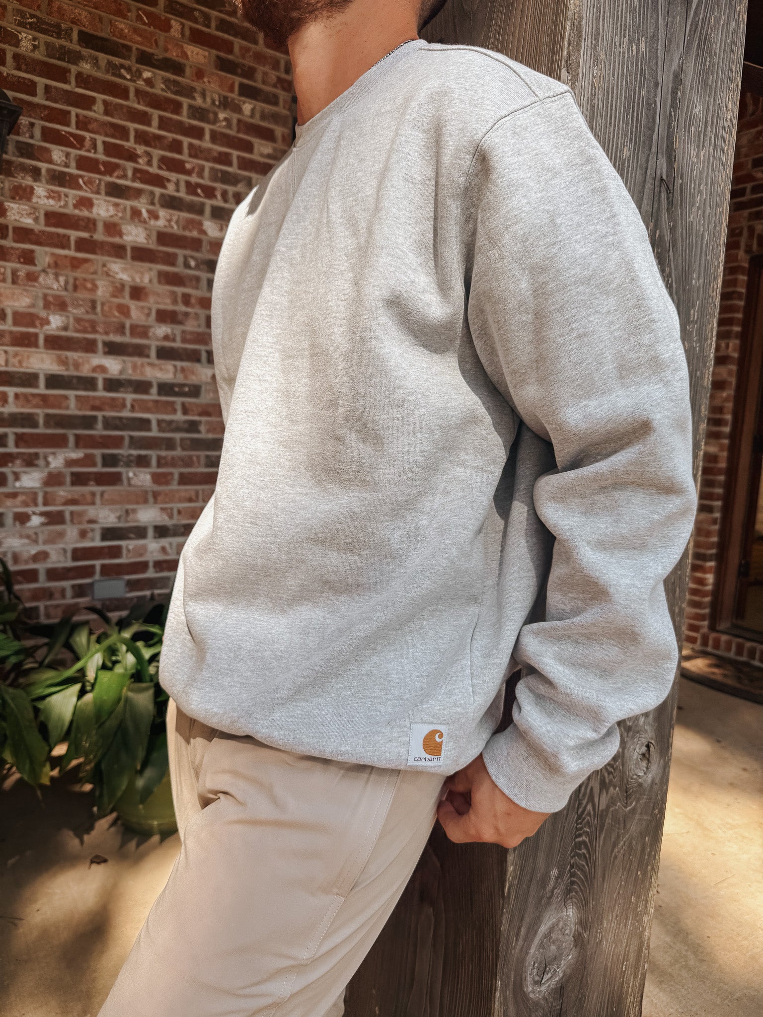 Carhartt Midweight Crew Neck Sweatshirt - Heather Grey