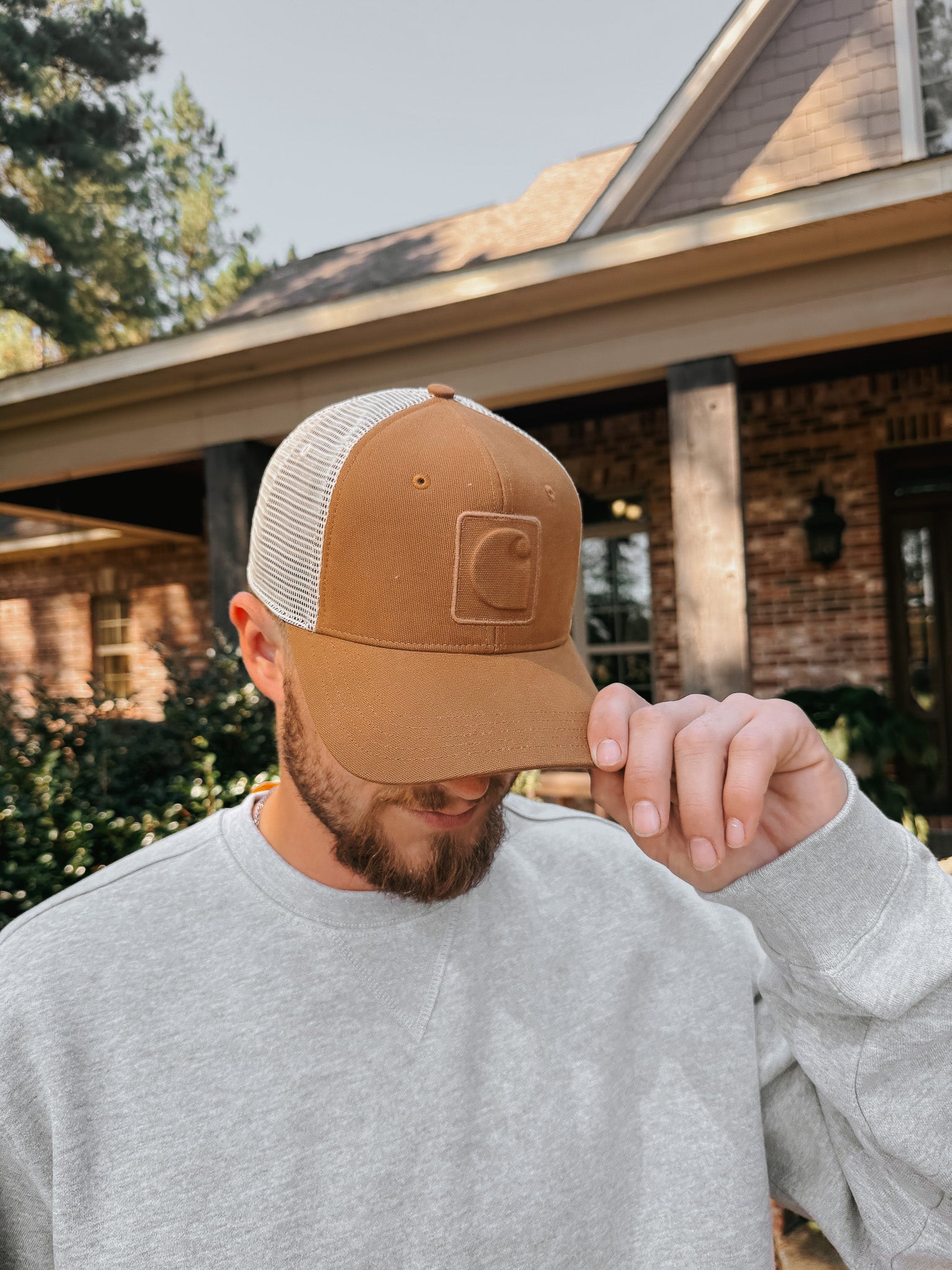 Carhartt Canvas Logo Cap - Carhartt Brown