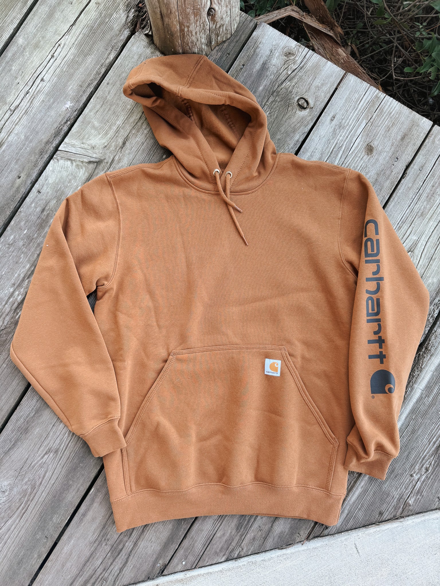 Carhartt Loose Fit Midweight Logo Hoodie - Brown