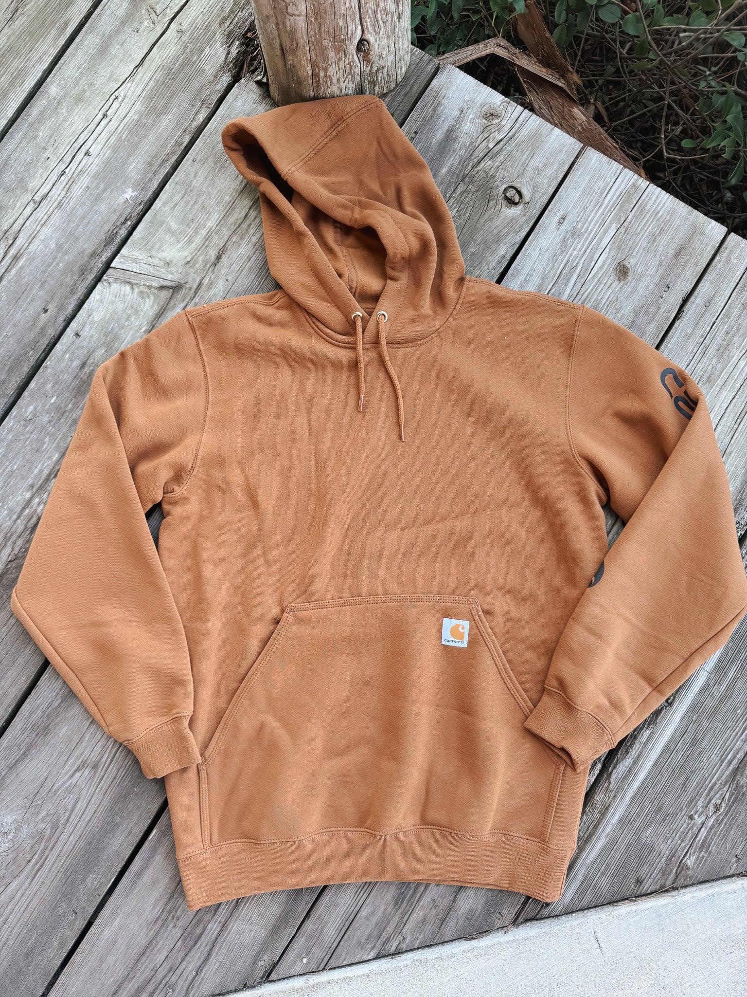Carhartt Loose Fit Midweight Logo Hoodie - Brown