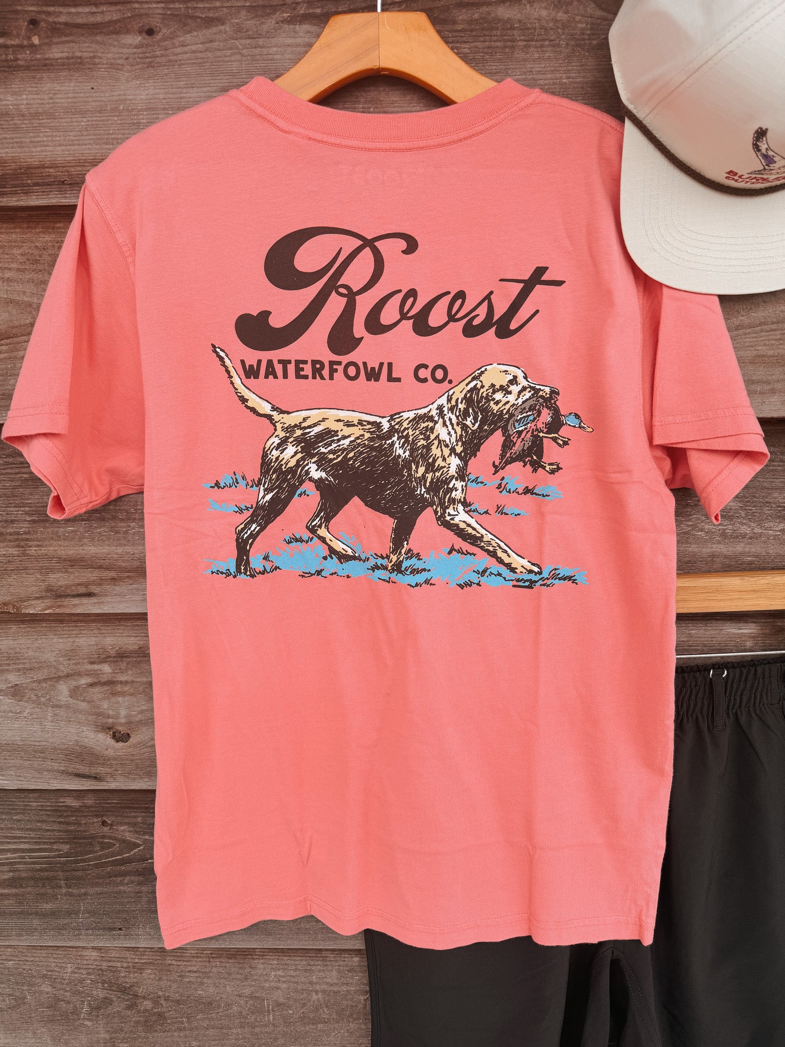 Roost Vintage Retriever T-Shirt in Watermelon