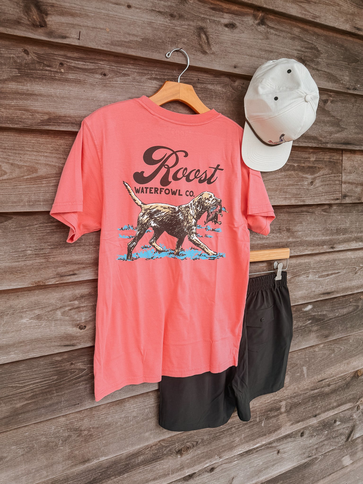 Roost Vintage Retriever T-Shirt in Watermelon