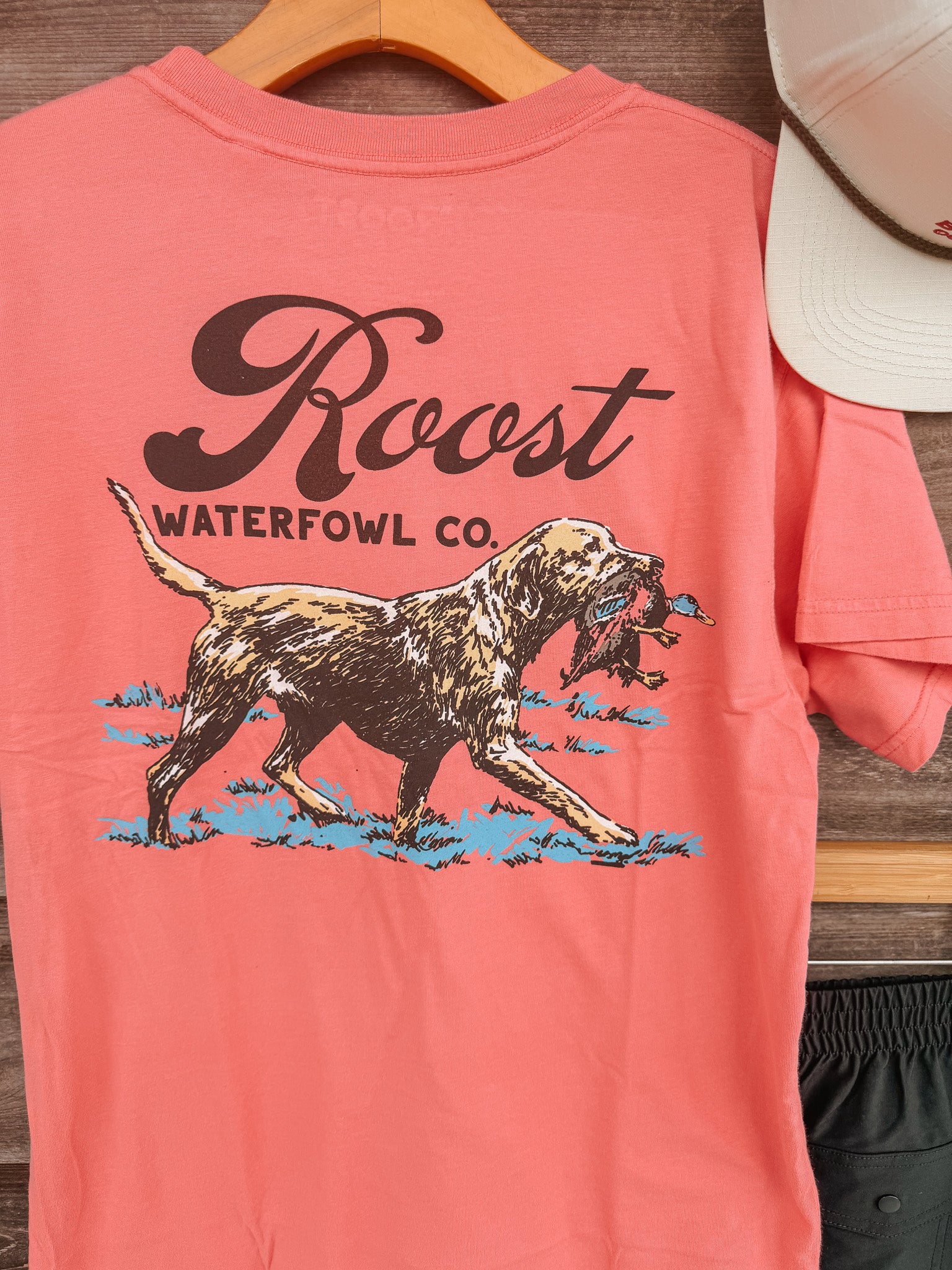Roost Vintage Retriever T-Shirt in Watermelon