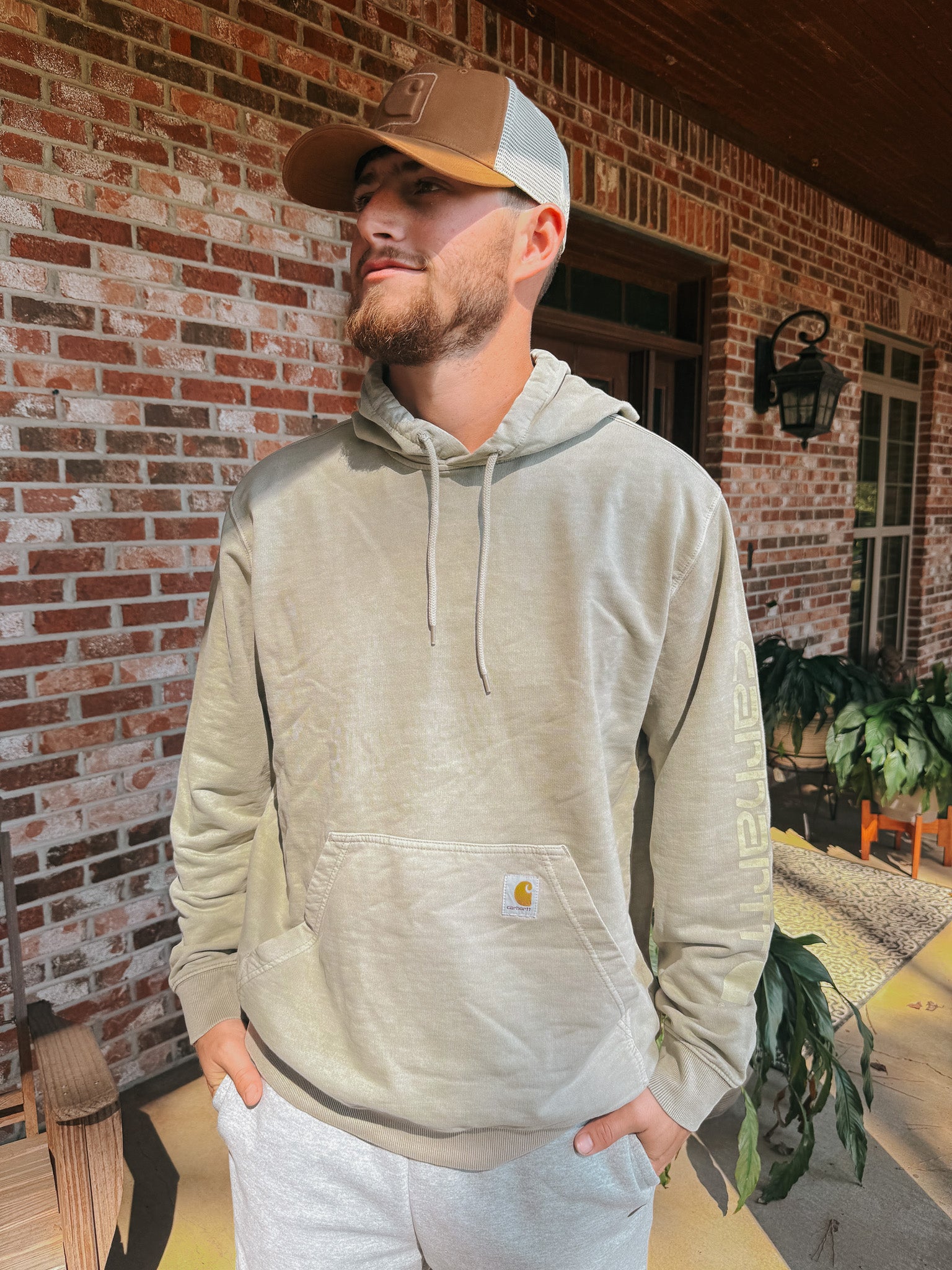 Carhartt Re-Engineered Garment Dyed Sweatshirt - Greige