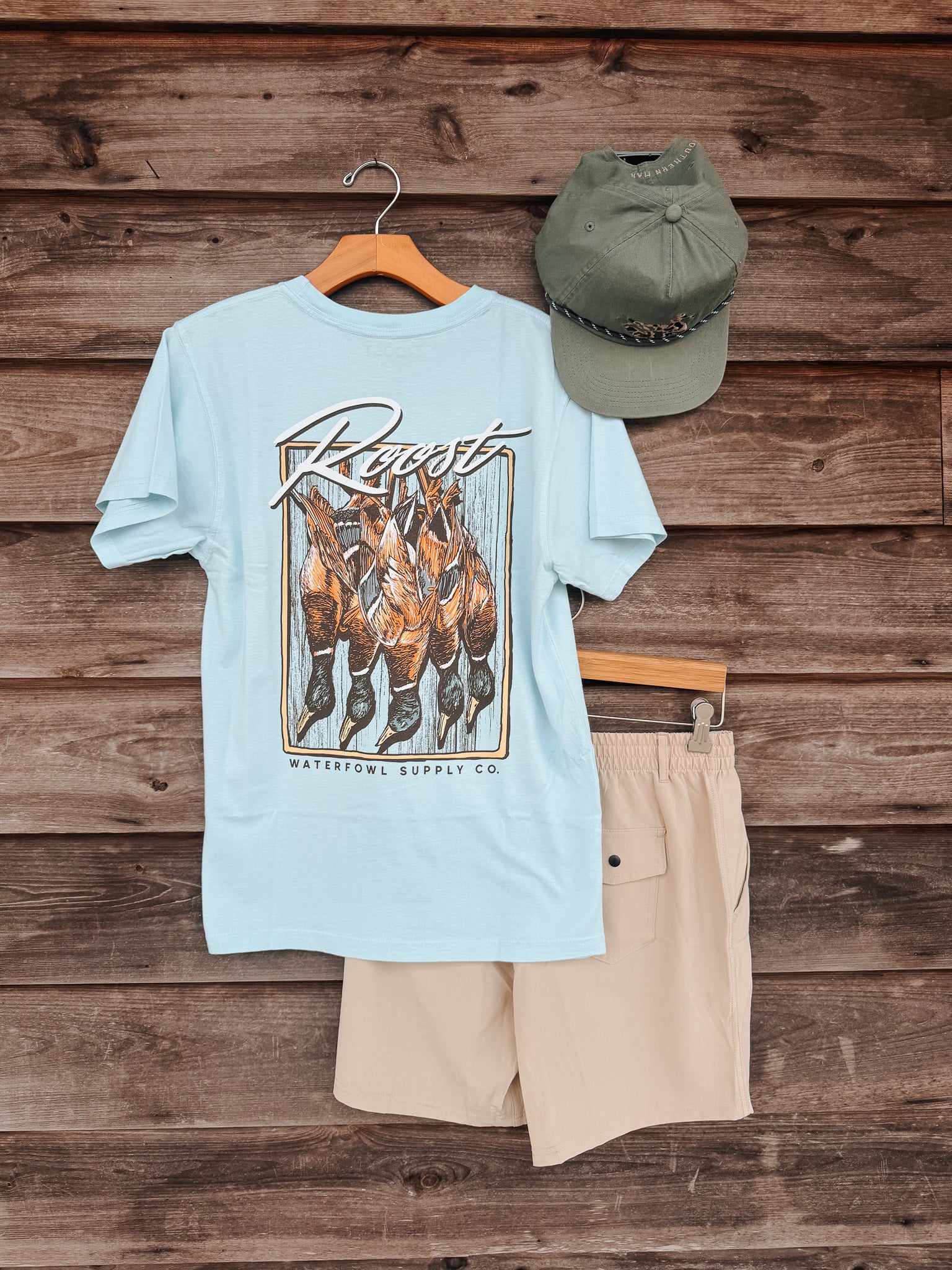 Roost Mallard Tote T-Shirt in Chambray