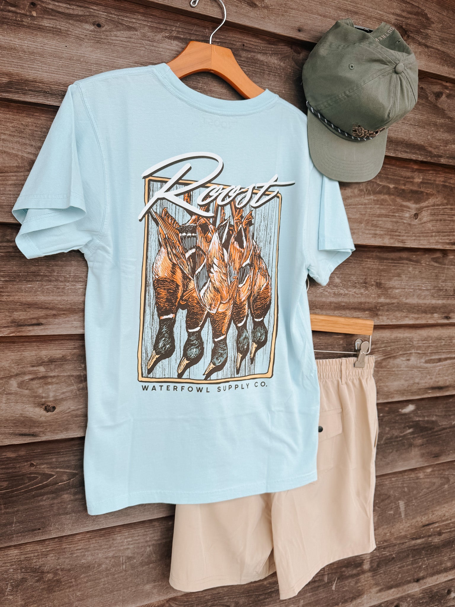 Roost Mallard Tote T-Shirt in Chambray