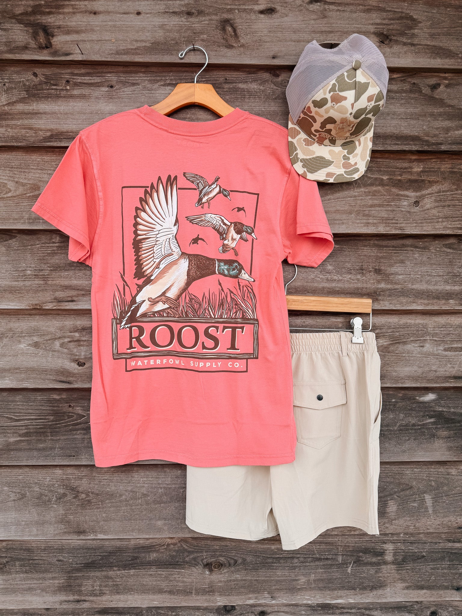 Roost Mallard Pitching T-Shirt in Watermelon