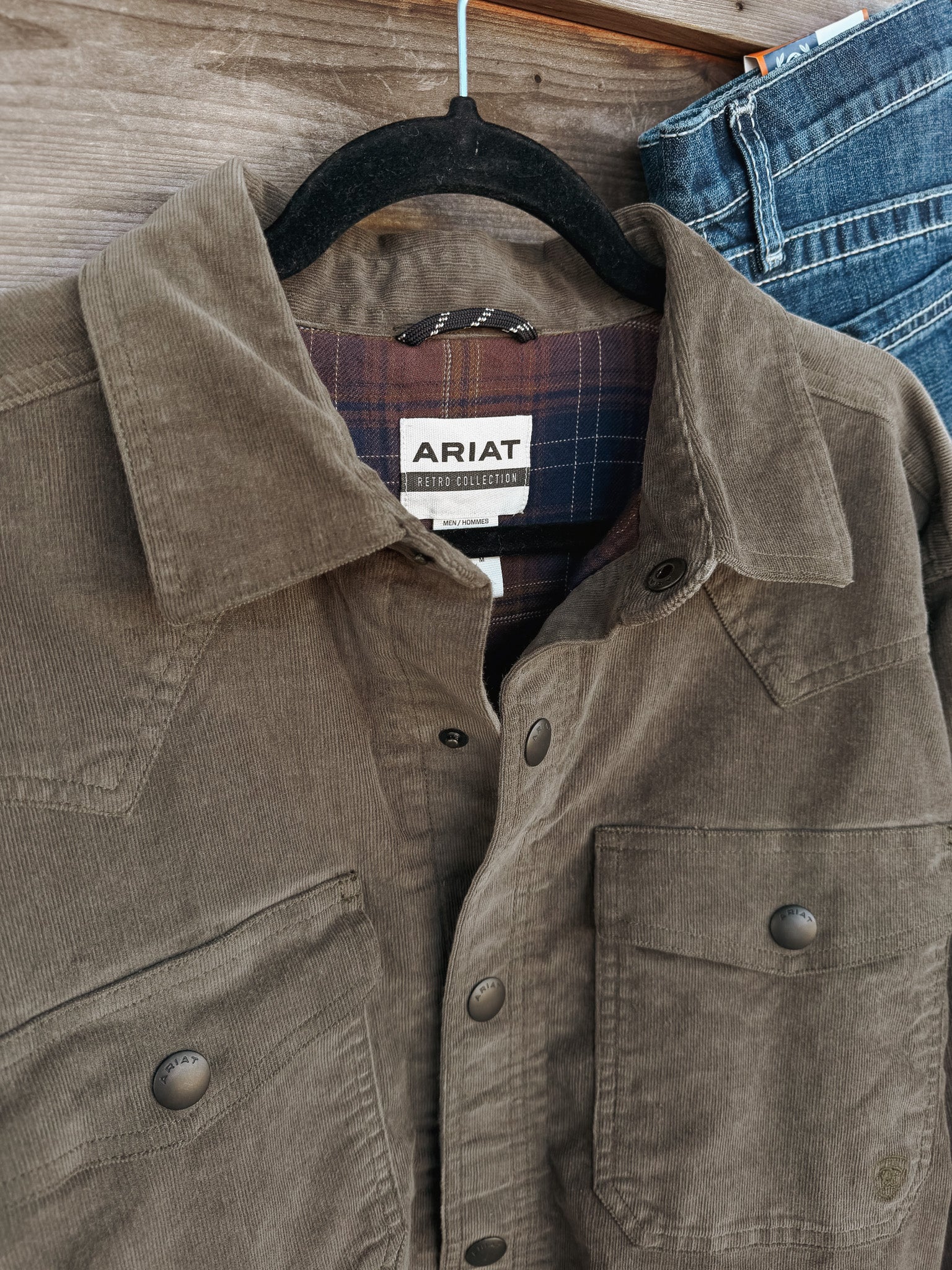 Ariat Men's Retro Corduroy Jacket in Dark Green