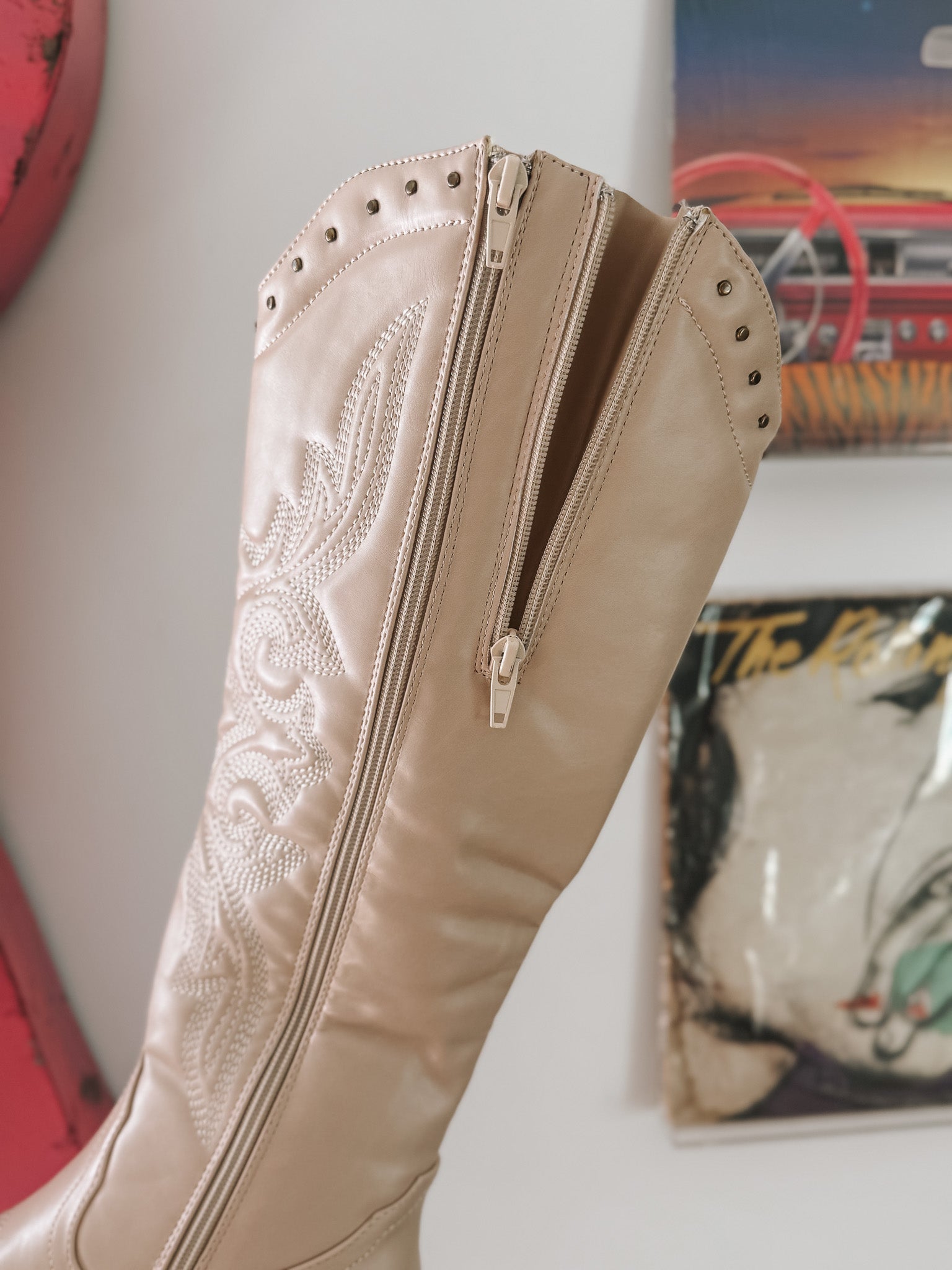 It's Been Real Ivory Boots with Calf Extender