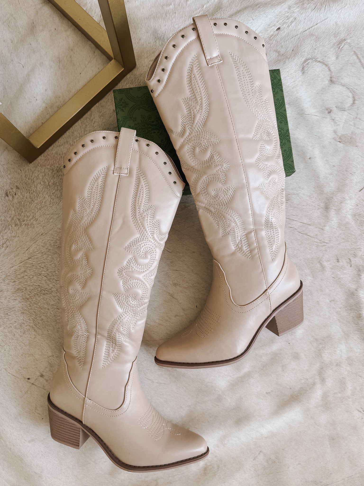 It's Been Real Ivory Boots with Calf Extender