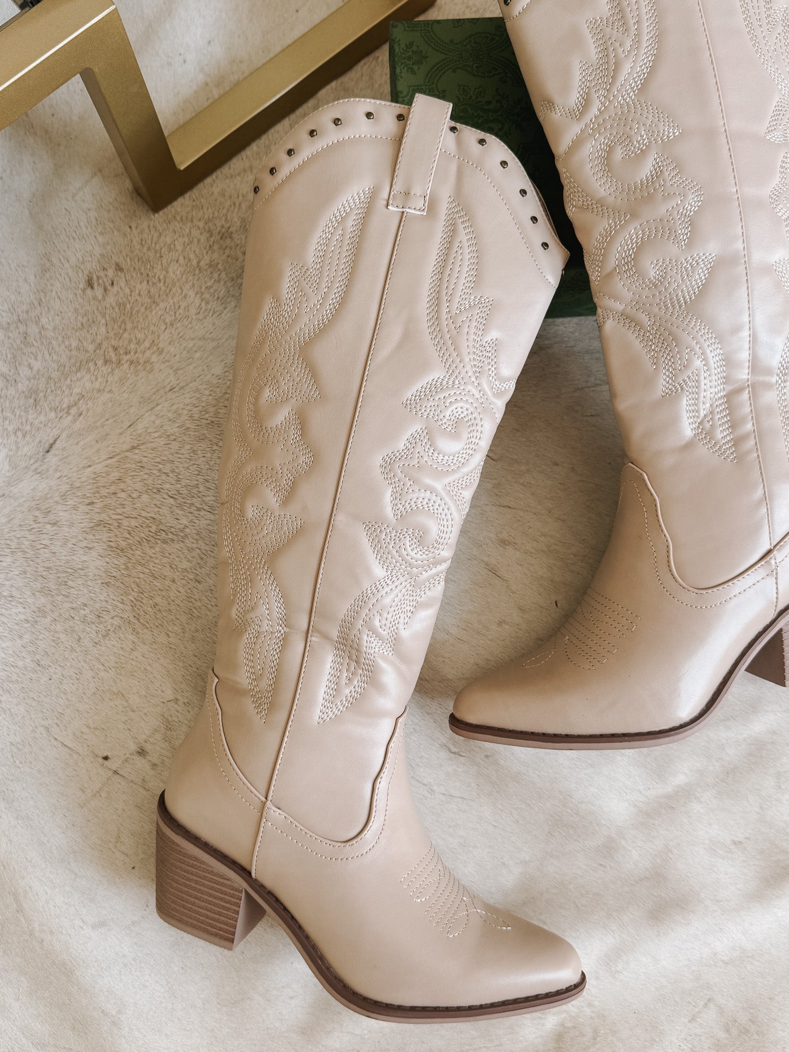 It's Been Real Ivory Boots with Calf Extender