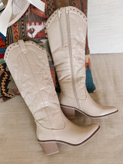 It's Been Real Ivory Boots with Calf Extender