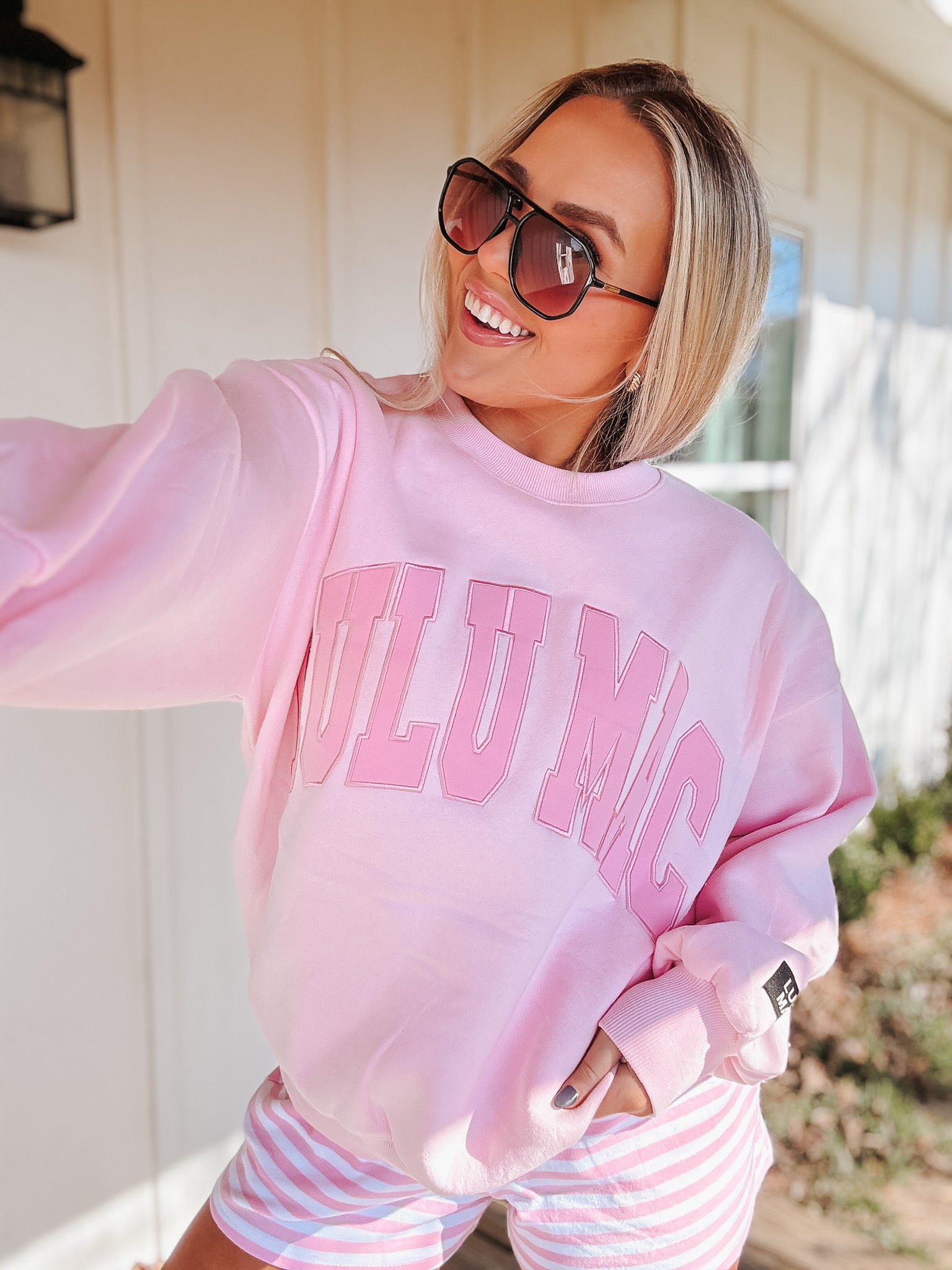 Lulu Mac Mono Sweatshirt in Pink