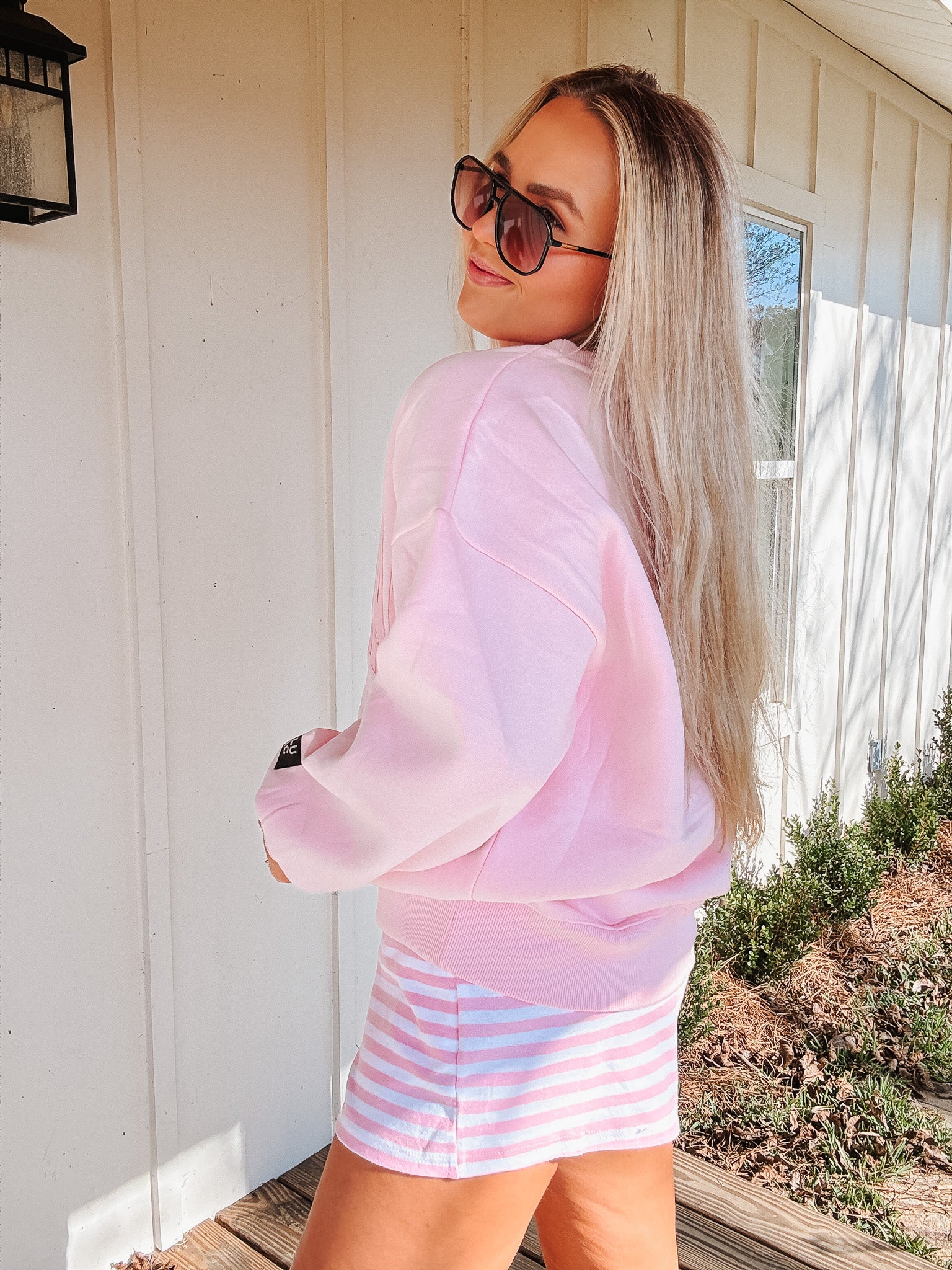 Lulu Mac Mono Sweatshirt in Pink