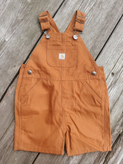 Toddler Carhartt Loose Fit Canvas Shortall in Brown