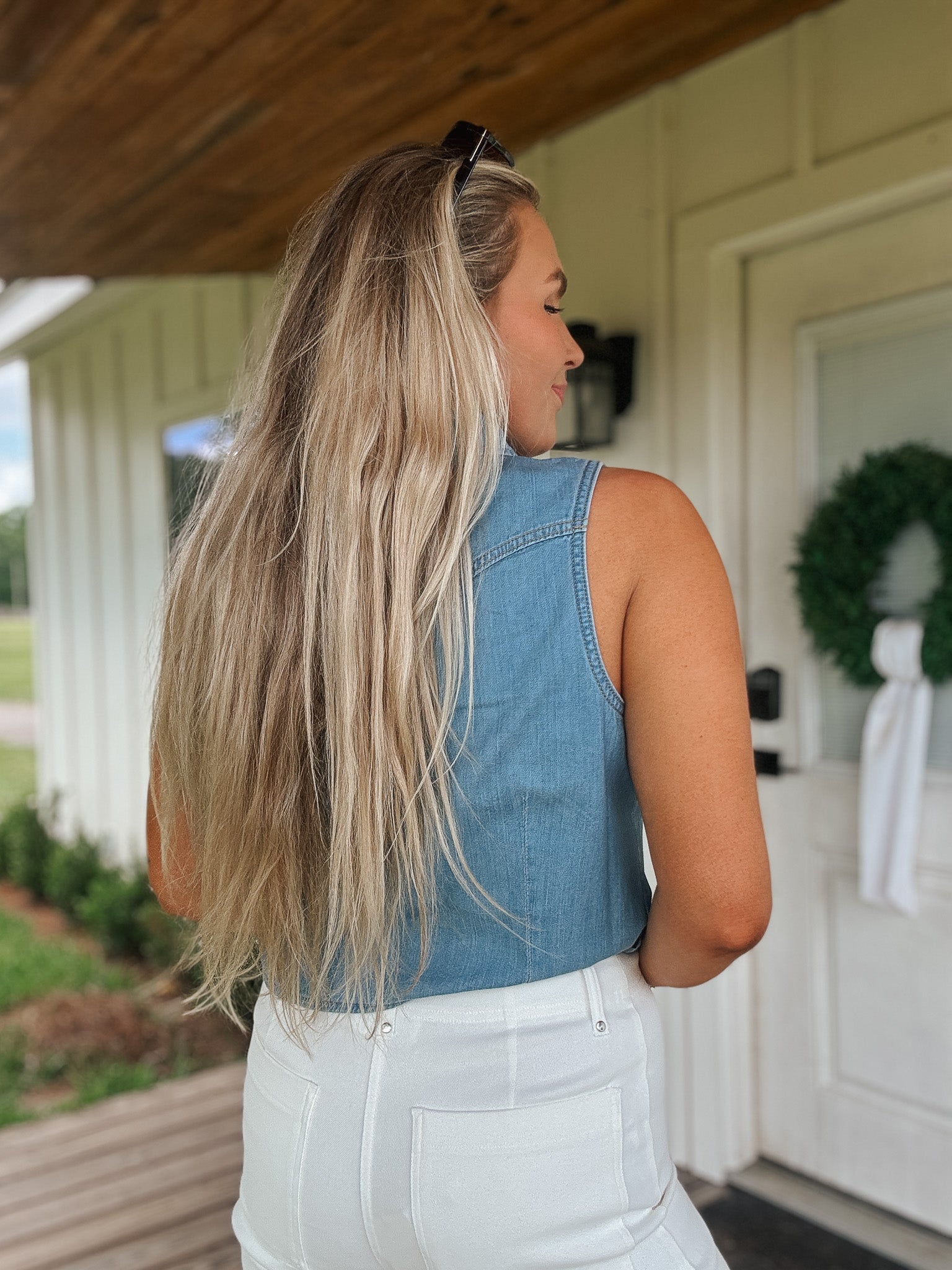 Wrangler Saddle Button Up Top