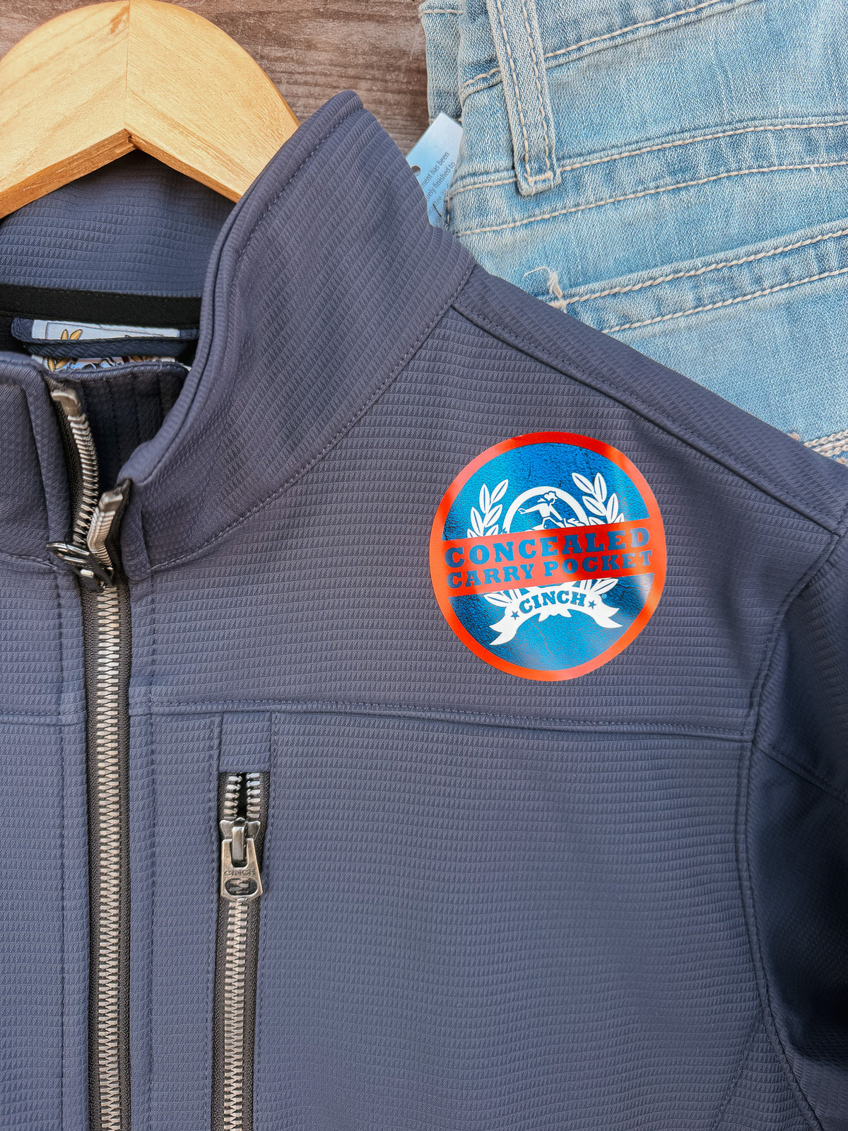 Cinch Men's Concealed Carry Bonded Jacket in Navy