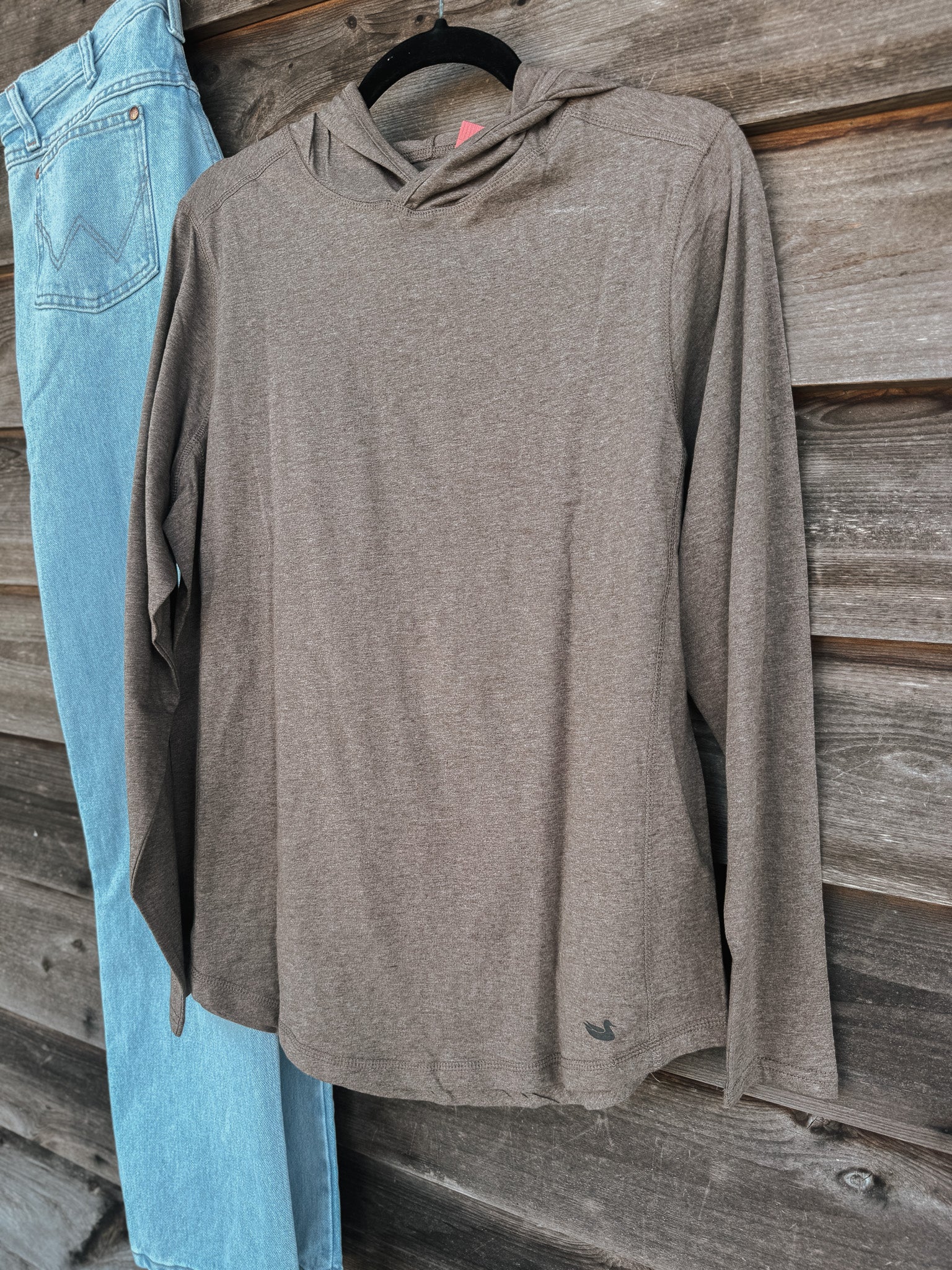 Southern Marsh Duck Originals Camo Classic Hoodie T-Shirt in Washed Dark Shale