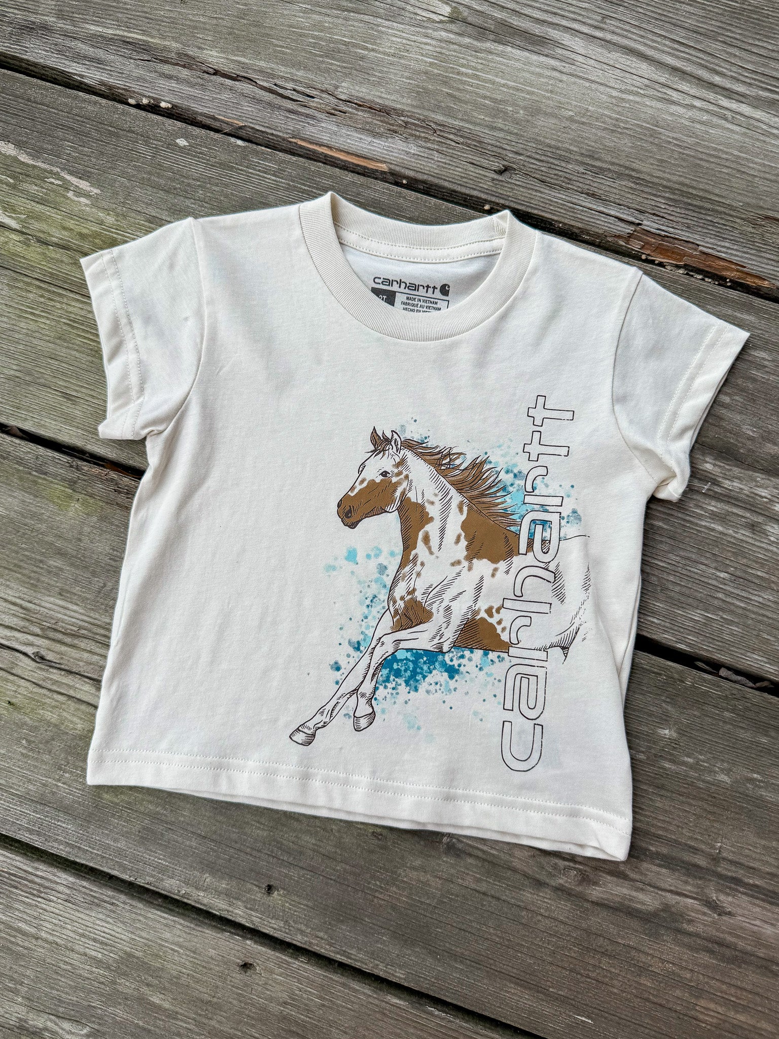 Toddler Carhartt Running Horse T-Shirt in Turtledove