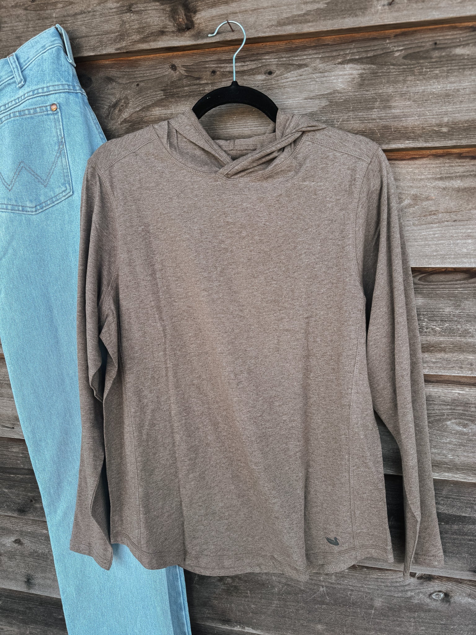 Southern Marsh Duck Originals Camo Classic Hoodie T-Shirt in Washed Dark Shale