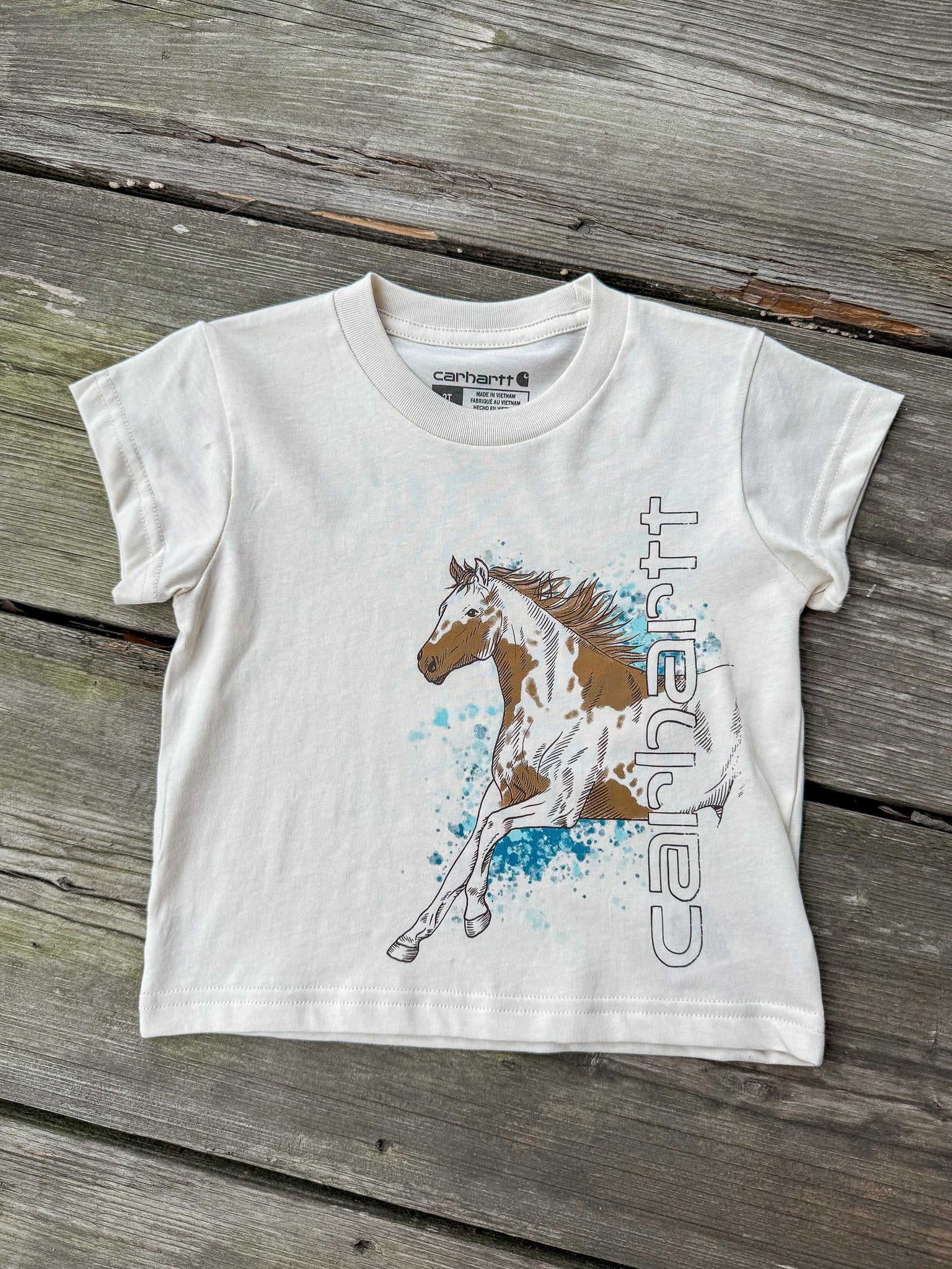 Toddler Carhartt Running Horse T-Shirt in Turtledove