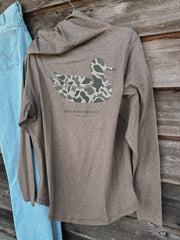Southern Marsh Duck Originals Camo Classic Hoodie T-Shirt in Washed Dark Shale