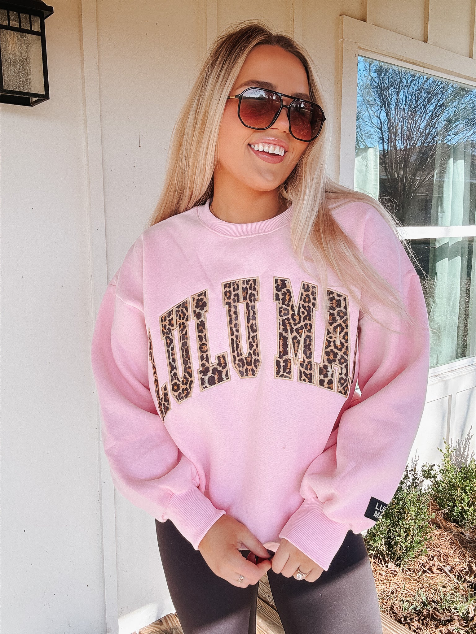 Lulu Mac Sweatshirt in Pink Leopard