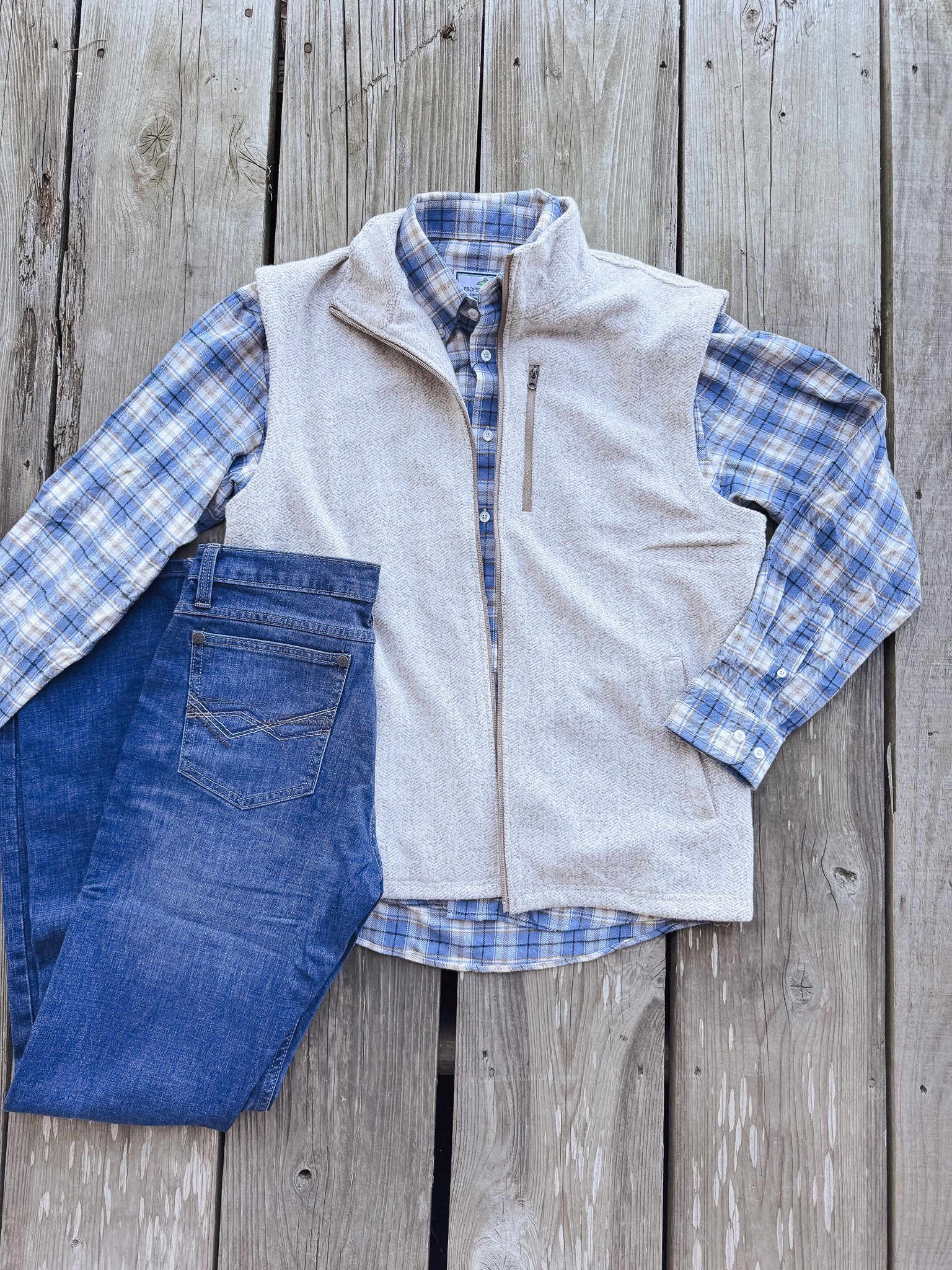 Men's Properly Tied Upland Vest in Cream