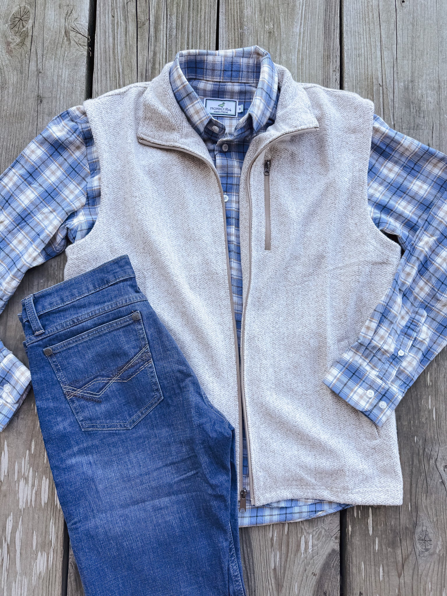 Men's Properly Tied Upland Vest in Cream