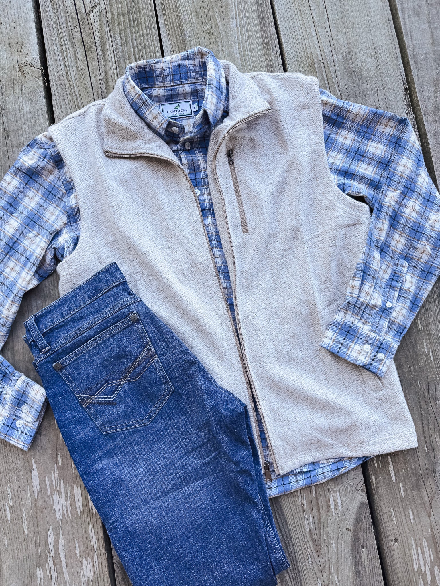 Men's Properly Tied Upland Vest in Cream