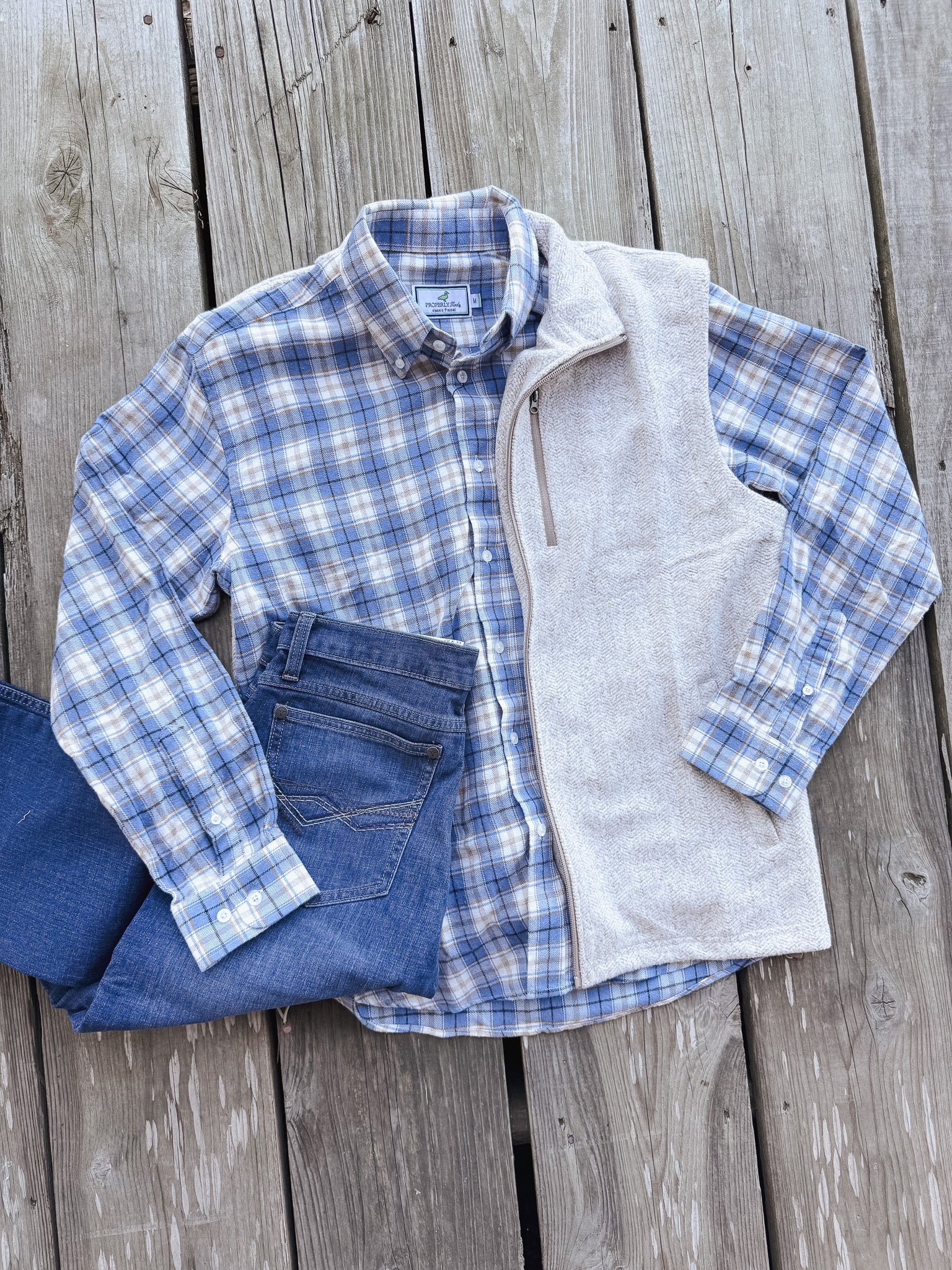 Men's Properly Tied Upland Vest in Cream