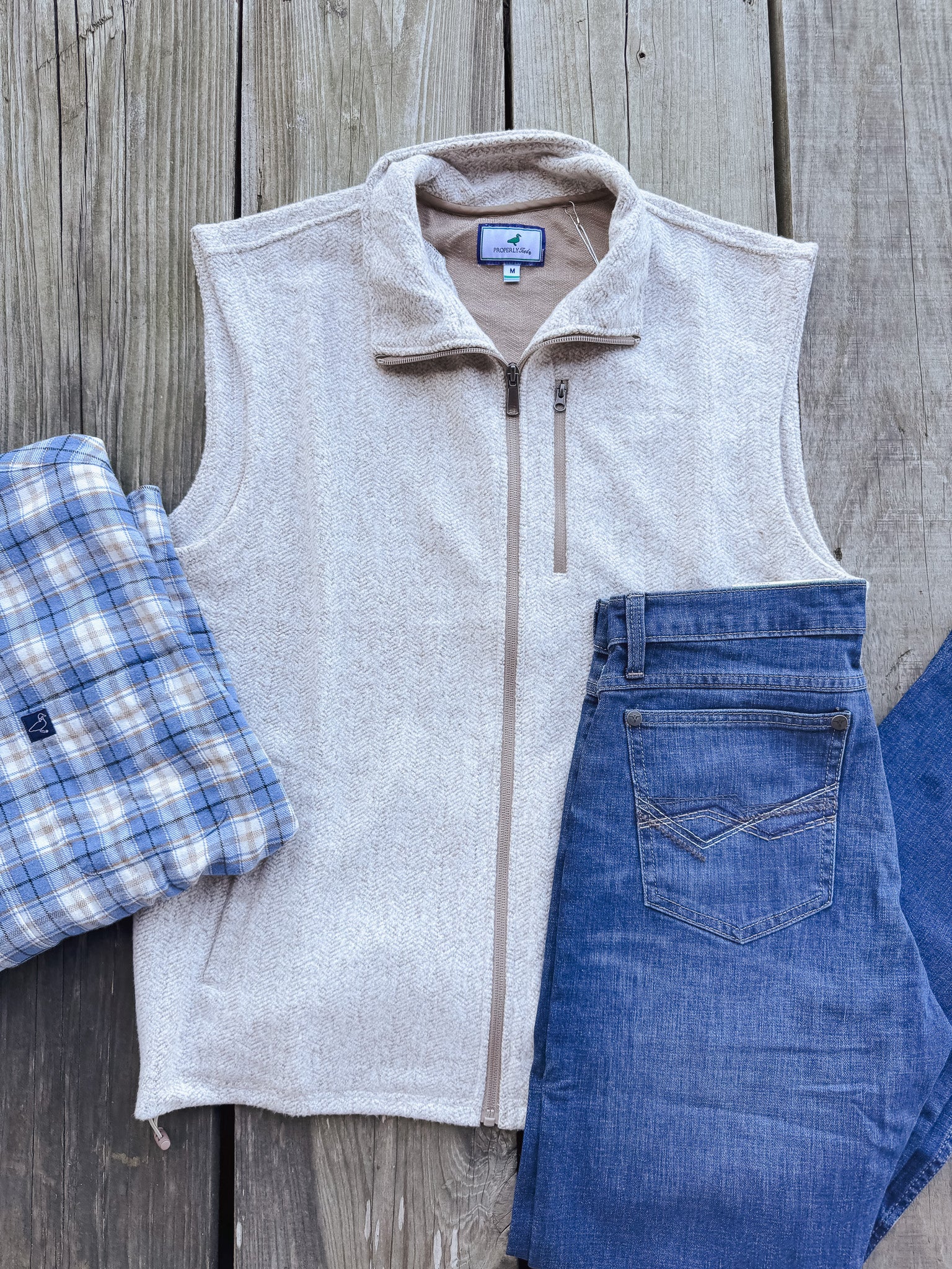 Men's Properly Tied Upland Vest in Cream