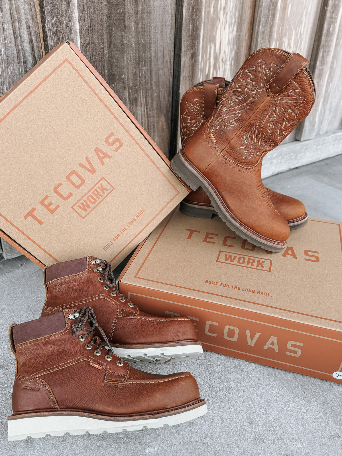 Tecova Men's LongHaul Waterproof Round Composite Toe Work Boot