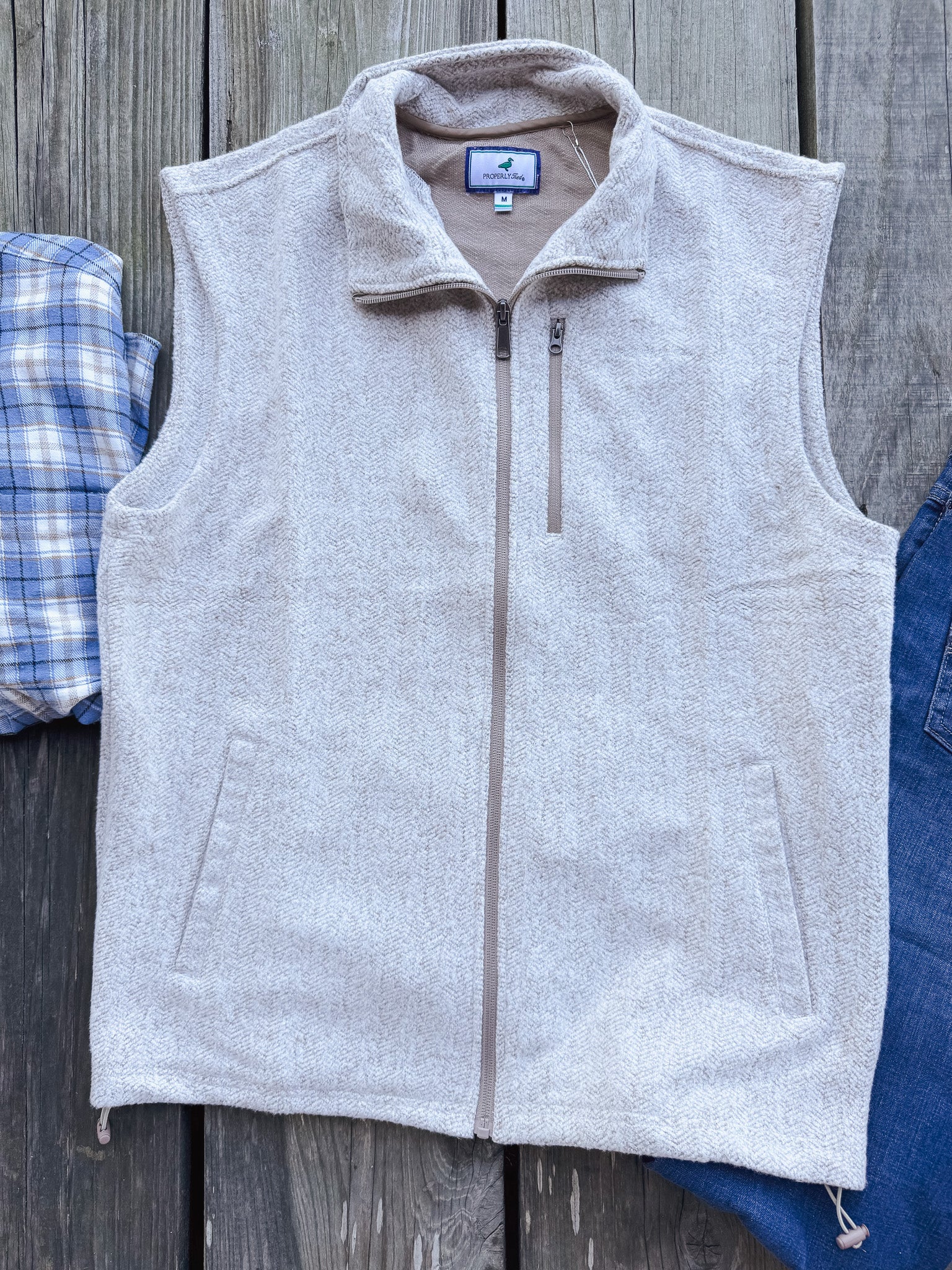 Men's Properly Tied Upland Vest in Cream