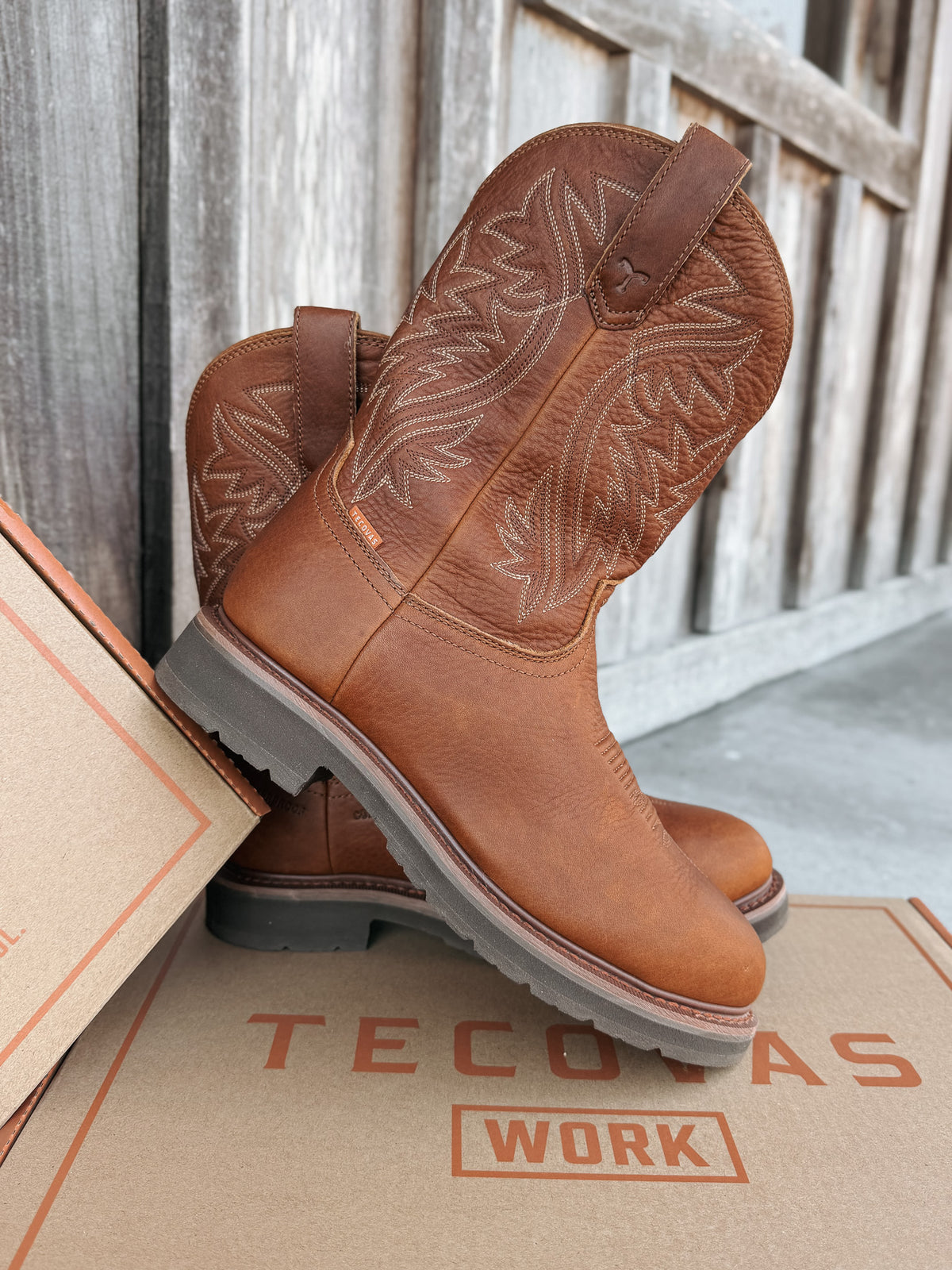 Tecova Men's LongHaul Waterproof Round Composite Toe Work Boot
