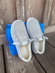 Men's Hey Dude Wally Stretch Sox in Storm White