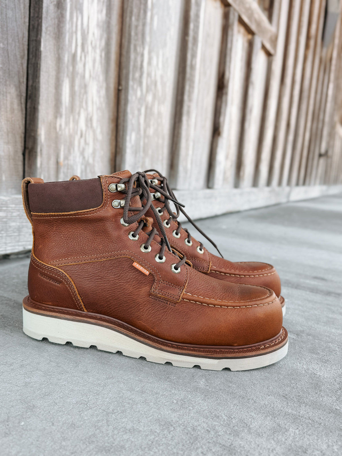 Tecovas Men's LongHaul Waterproof Moc Composite Toe Work Boots
