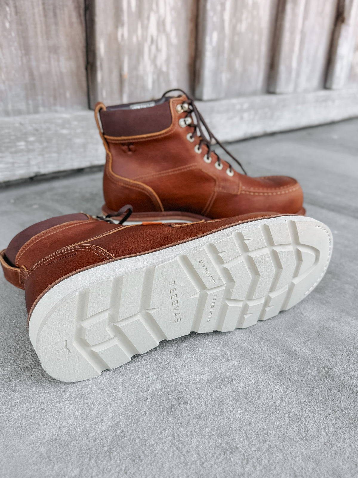 Tecovas Men's LongHaul Waterproof Moc Composite Toe Work Boots