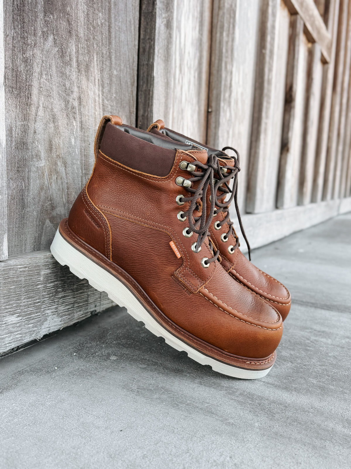 Tecovas Men's LongHaul Waterproof Moc Composite Toe Work Boots
