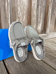 Men's Hey Dude Wally Slip Stretch in Canvas Grey