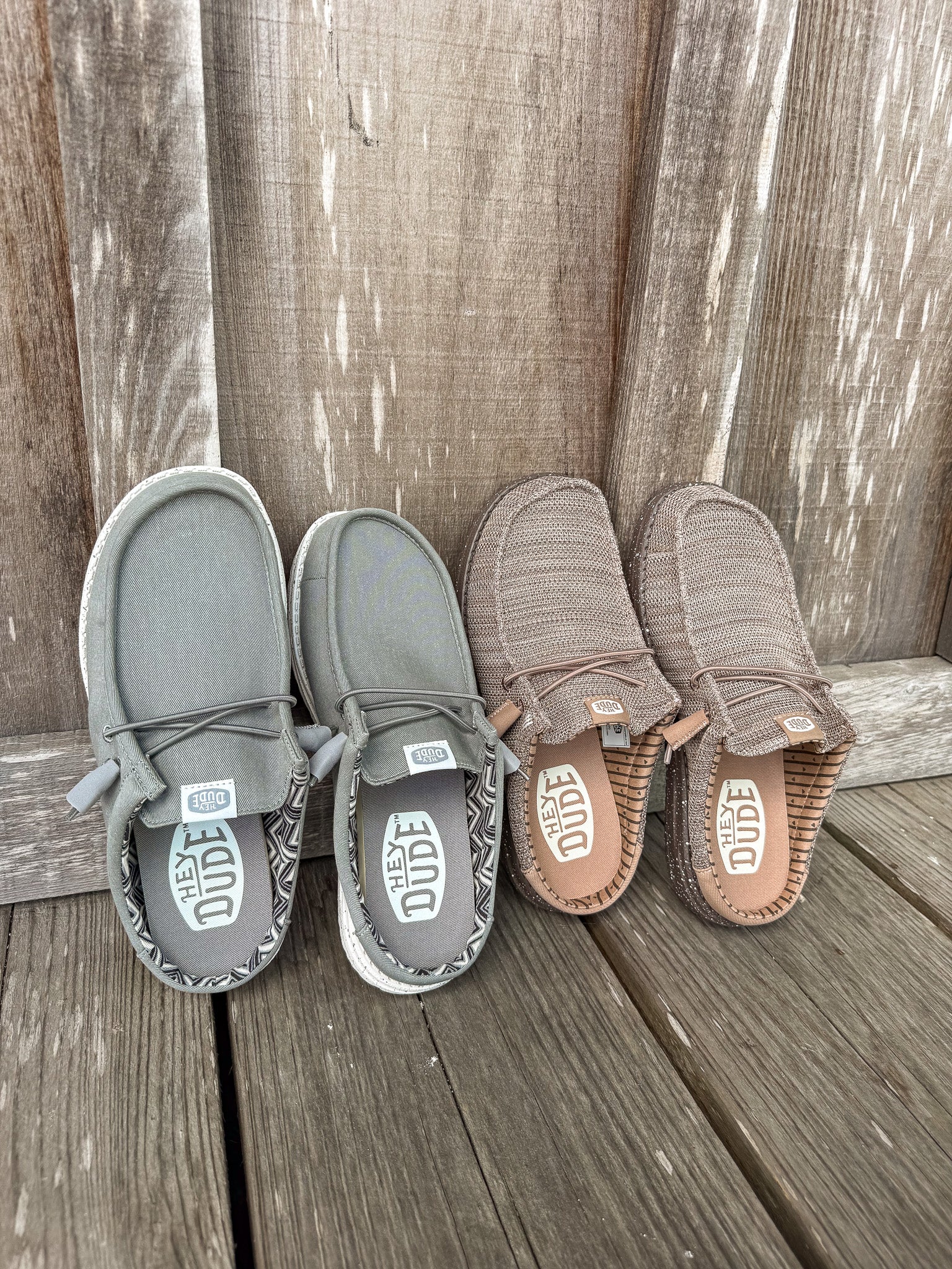 Men's Hey Dude Wally Slip Stretch in Sox Taupe/Tan