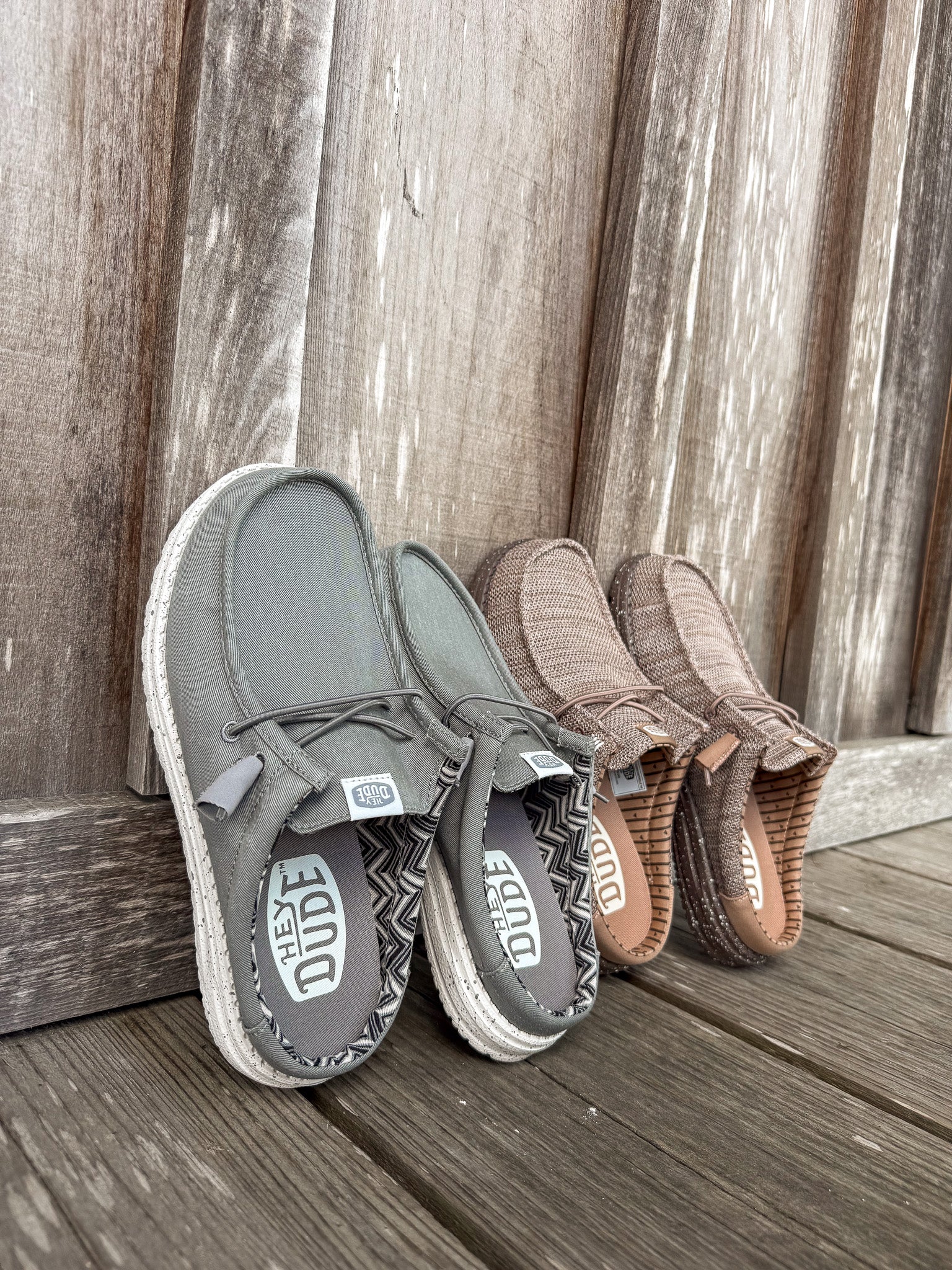 Men's Hey Dude Wally Slip Stretch in Sox Taupe/Tan