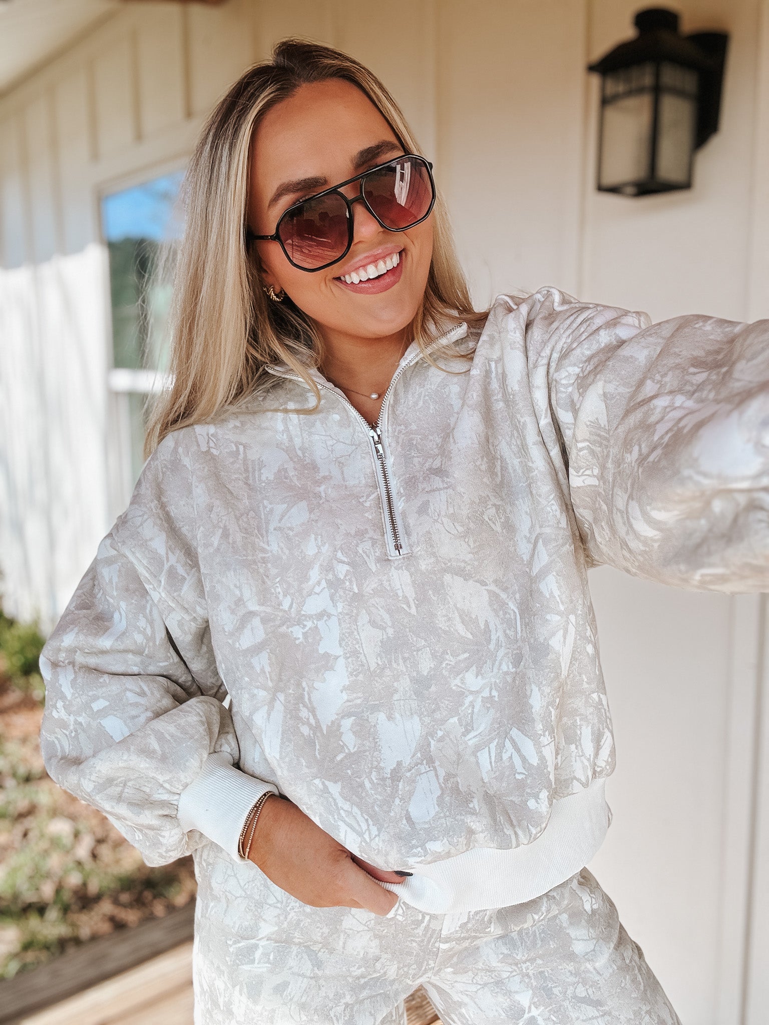 Count On Me Camo 1/4 Zip