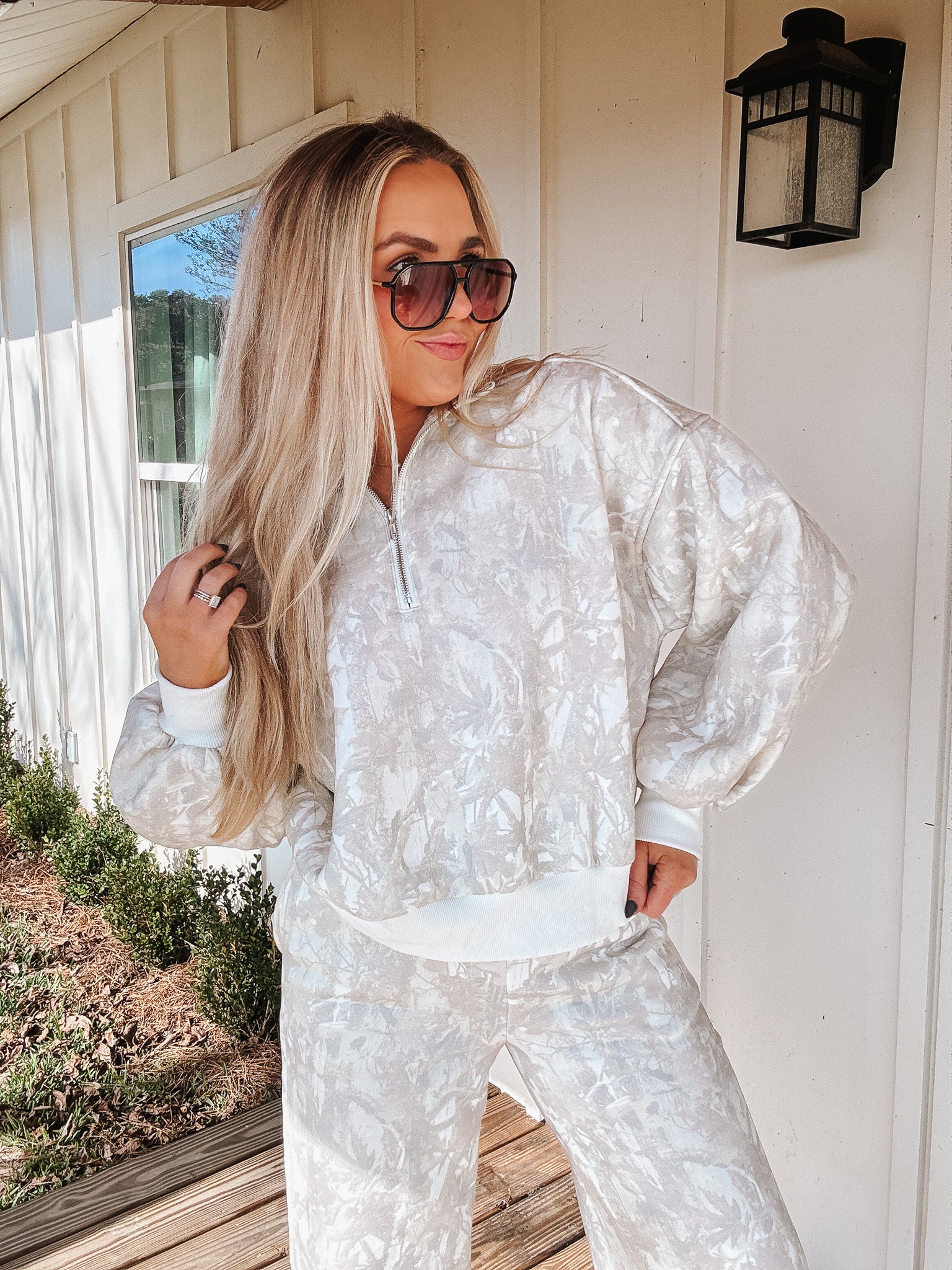 Count On Me Camo 1/4 Zip