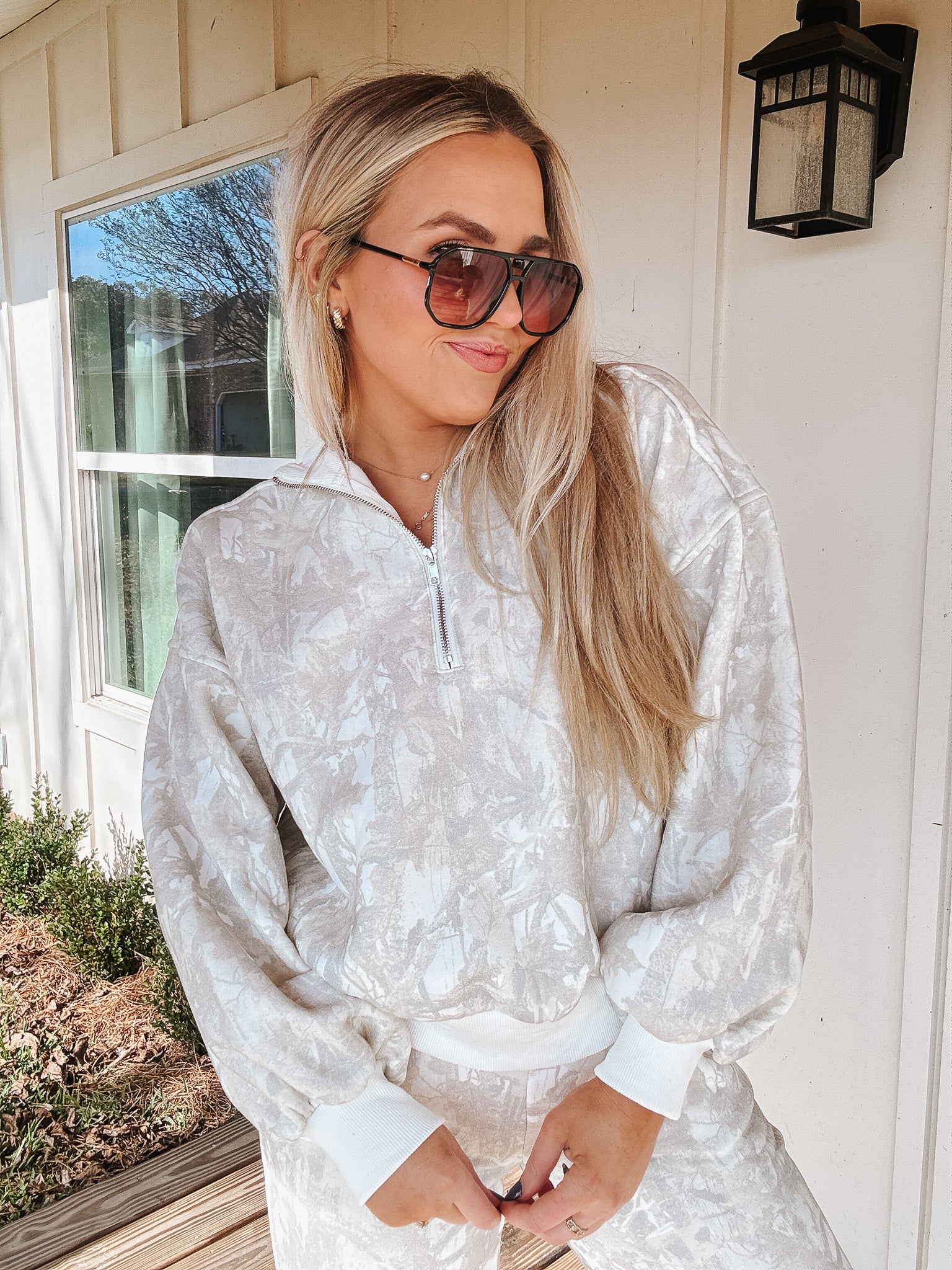 Count On Me Camo 1/4 Zip