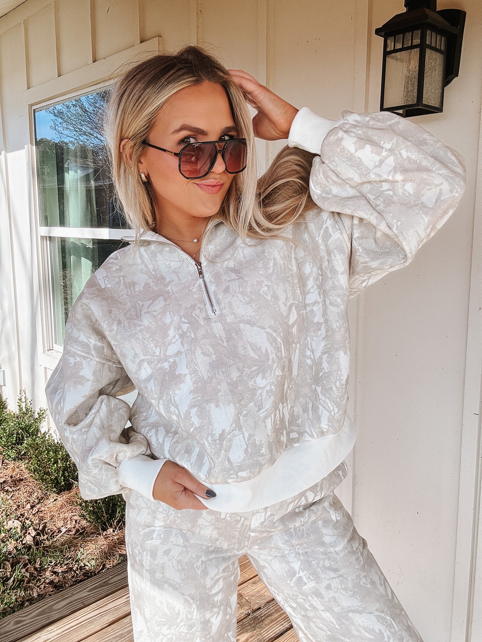 Count On Me Camo 1/4 Zip