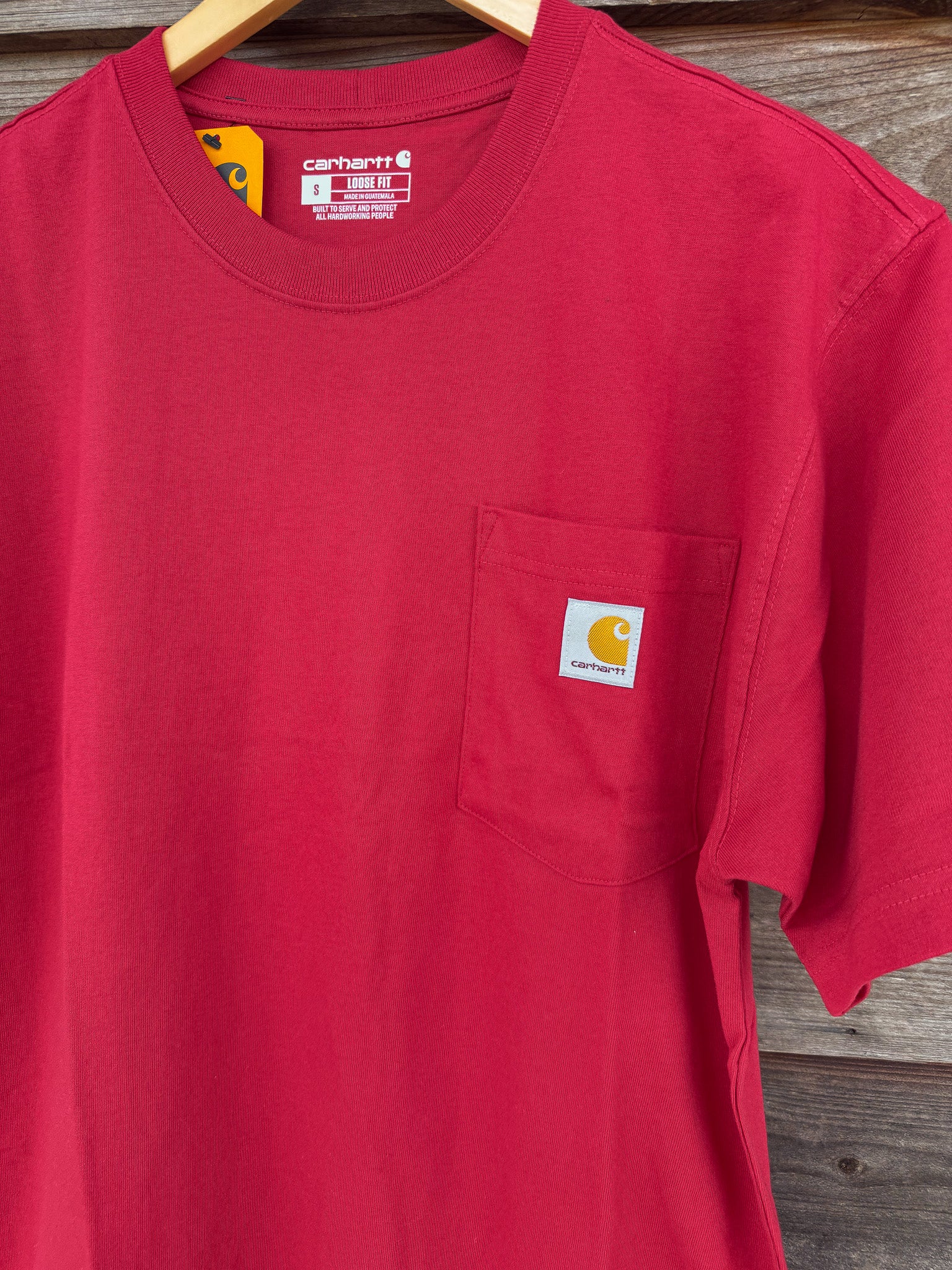 Carhartt Loose Fit Heavyweight Pocket T-Shirt in Industry Red