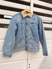 Wrangler | Men's Light Wash Sherpa Lined Denim Jacket