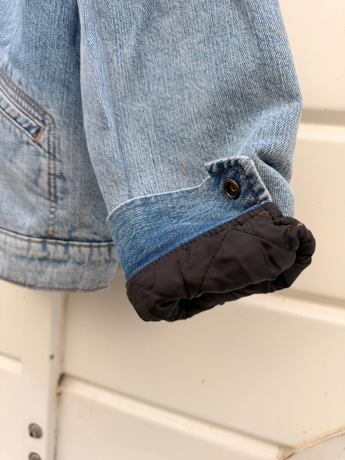 Wrangler | Men's Light Wash Sherpa Lined Denim Jacket