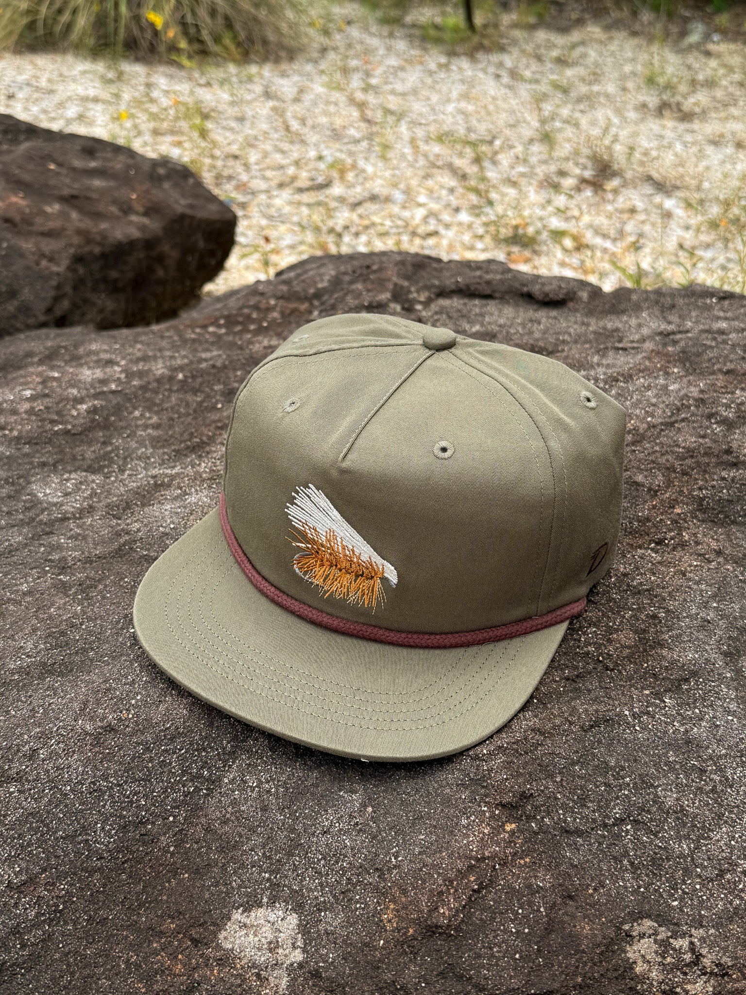 Men's Duck Camp Elk Hair Caddis Military Green Cap